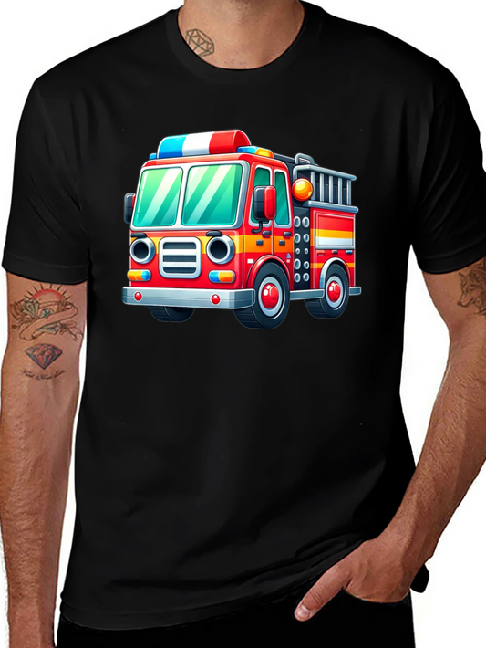 Fire Truck Graphic Tee - Fun & Playful Design