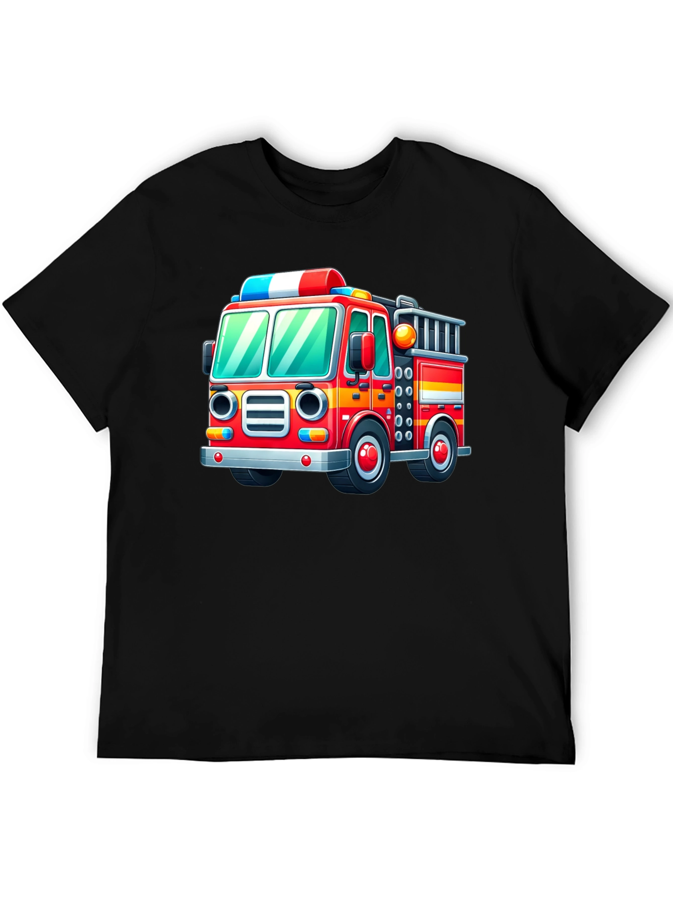 Fire Truck Graphic Tee - Fun & Playful Design