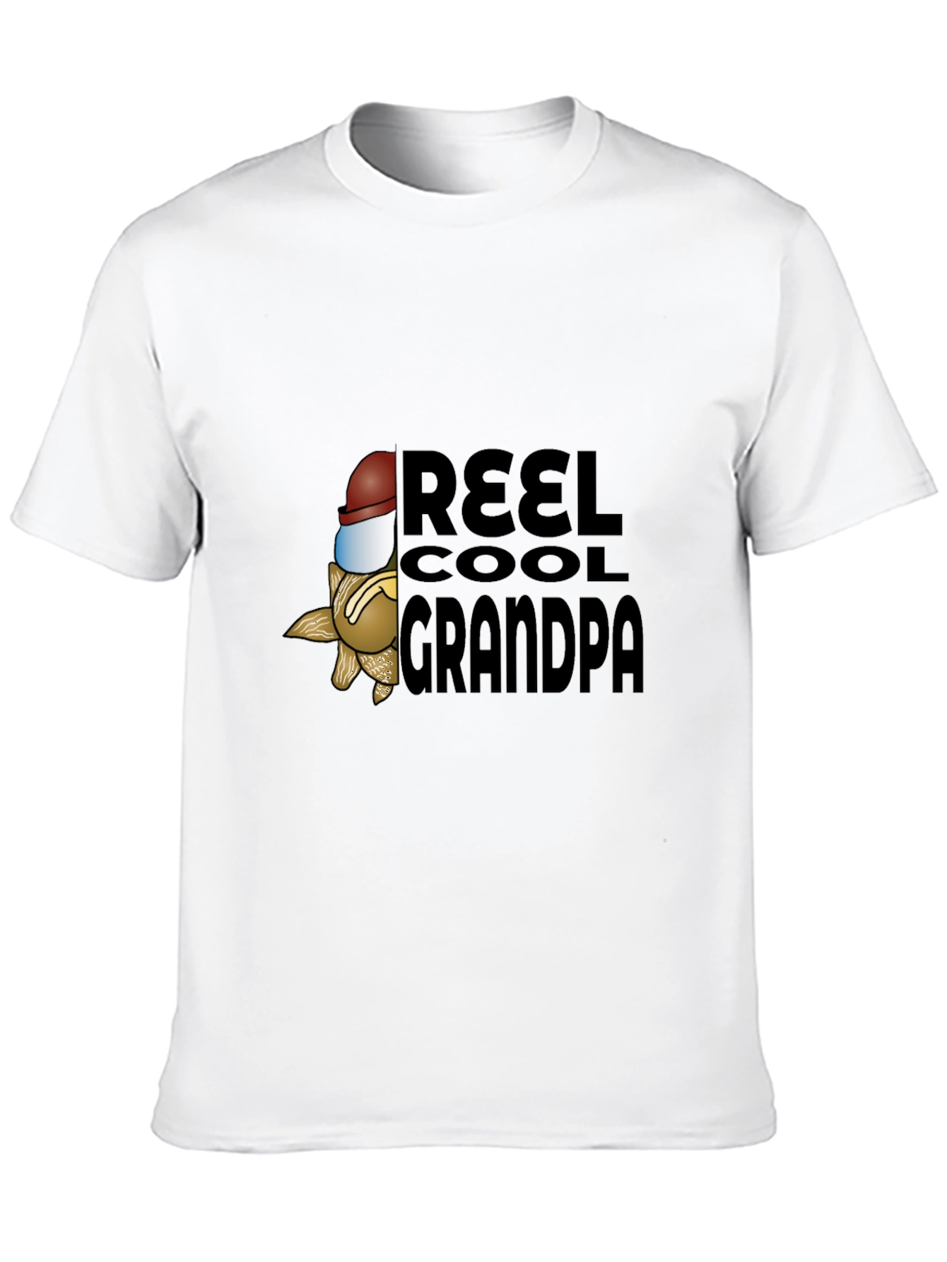 Reel Cool Grandpa Black T-Shirt