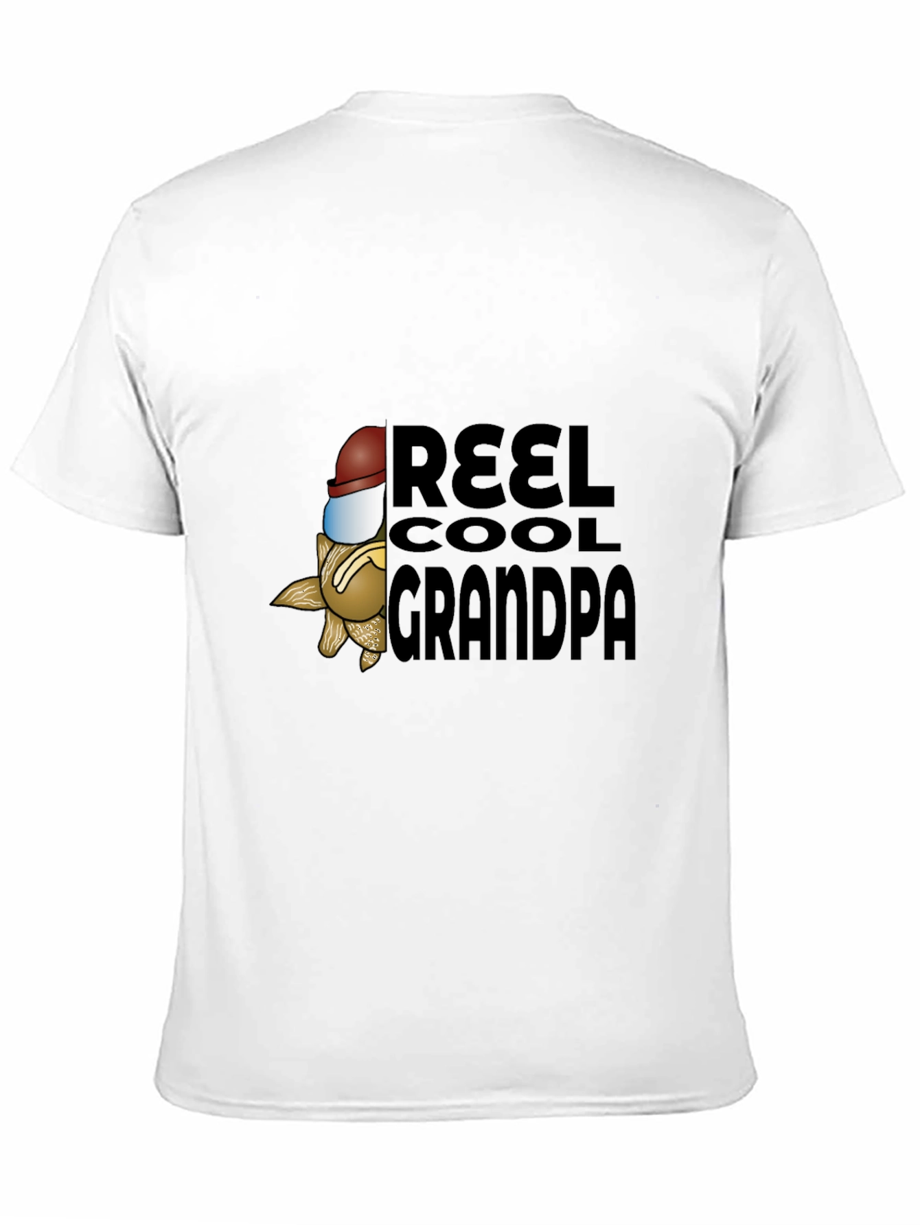 Reel Cool Grandpa Black T-Shirt
