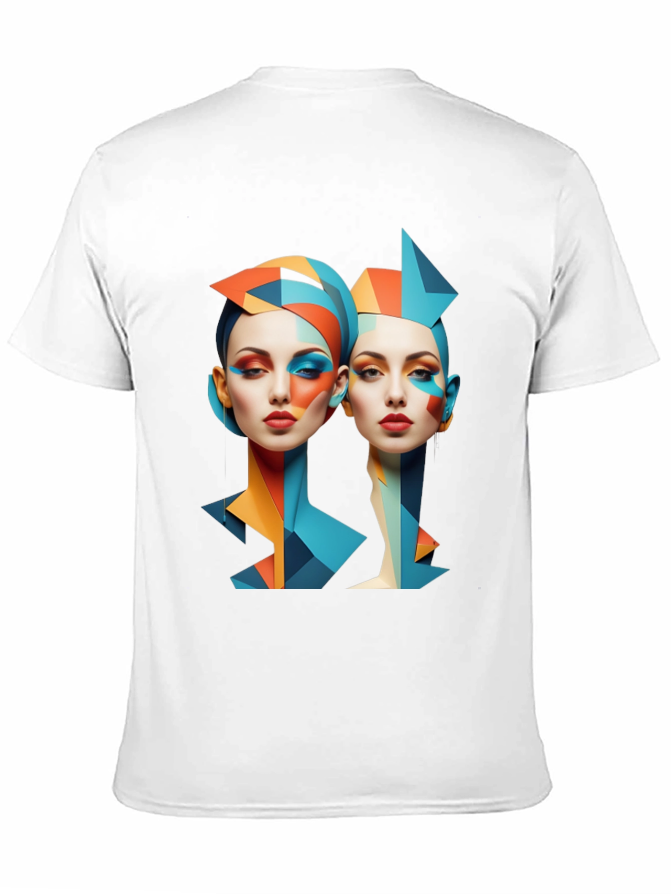 Geometric Women Graphic Tee - Modern Art Shirt