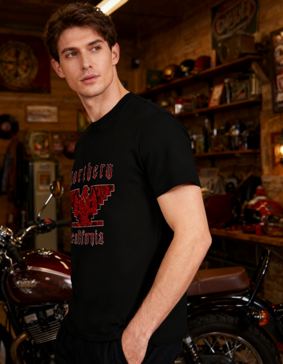 Northern California Aztec Eagle T-Shirt - 100% Cotton, Cultural Stylish Tee for Urban & Casual Occasions