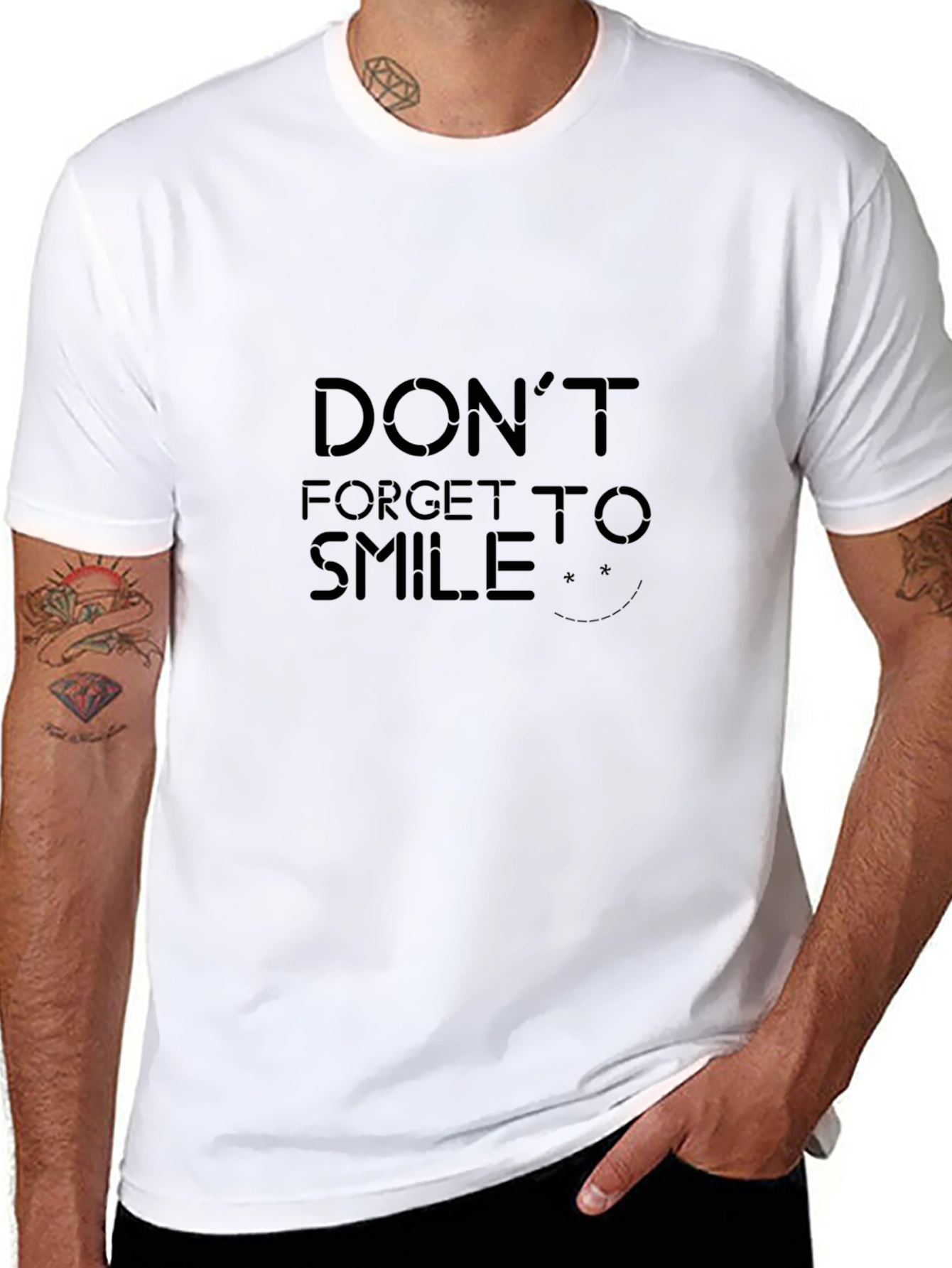 Dont Forget to Smile Black T-Shirt