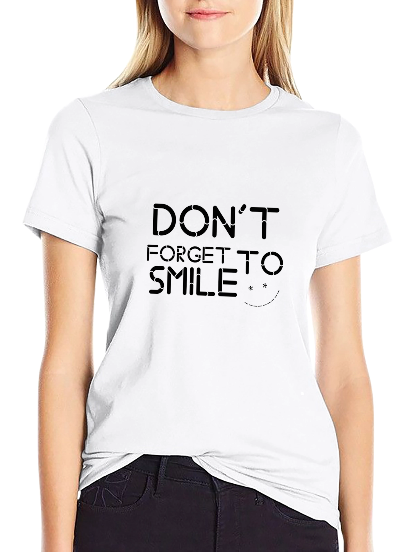 Dont Forget to Smile Black T-Shirt