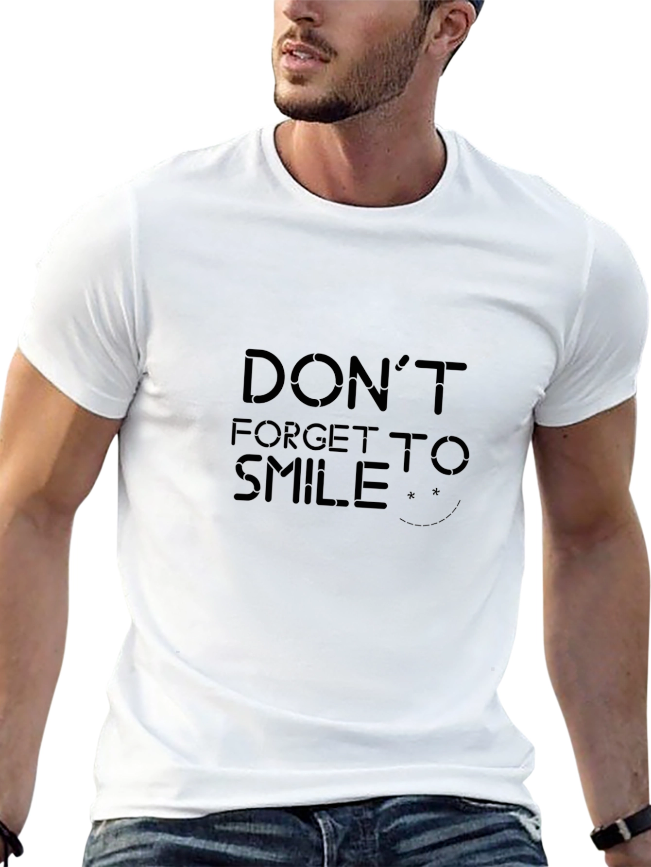 Dont Forget to Smile Black T-Shirt