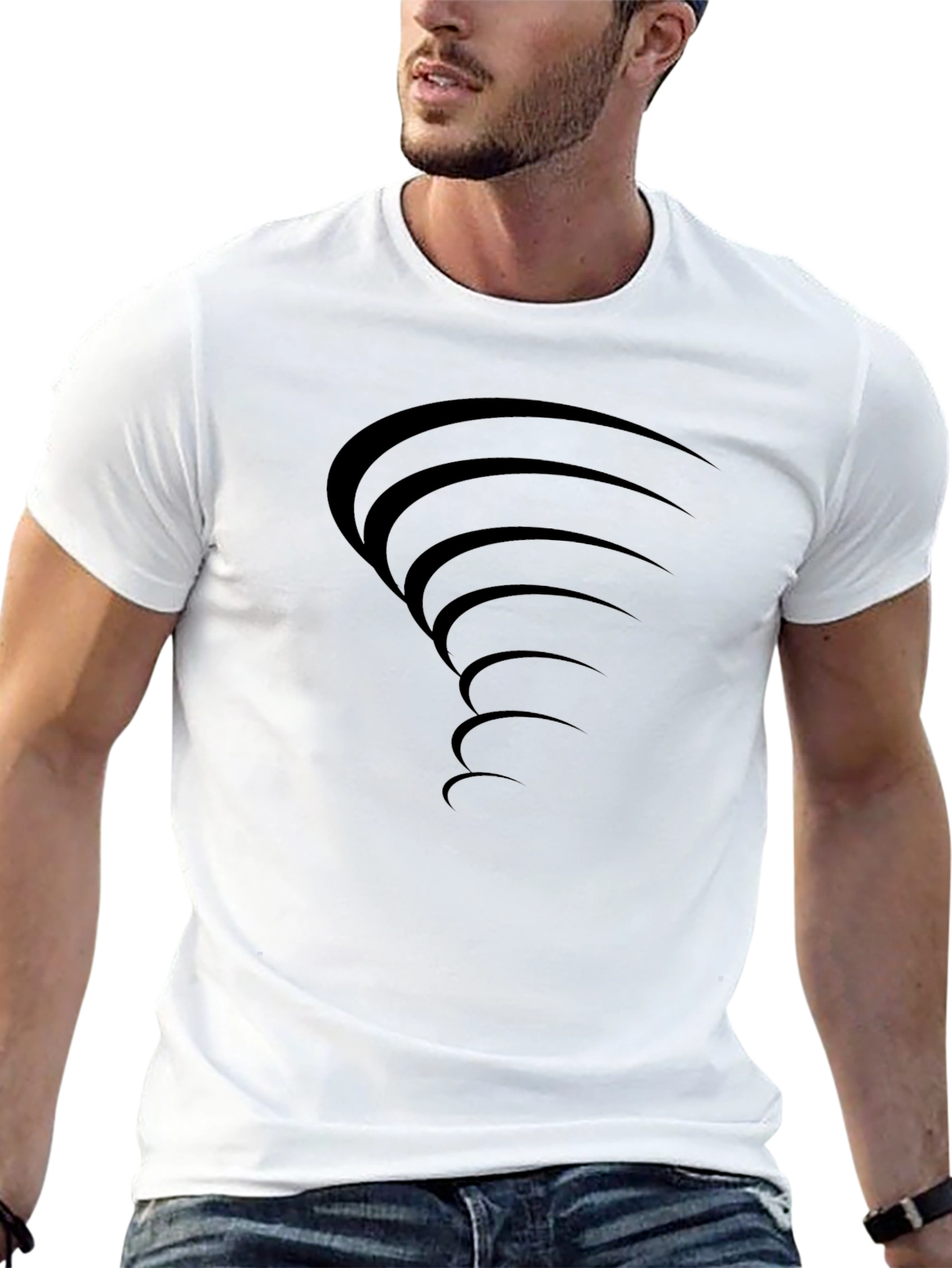 Black Tornado Graphic Tee - Stylish Mens T-Shirt