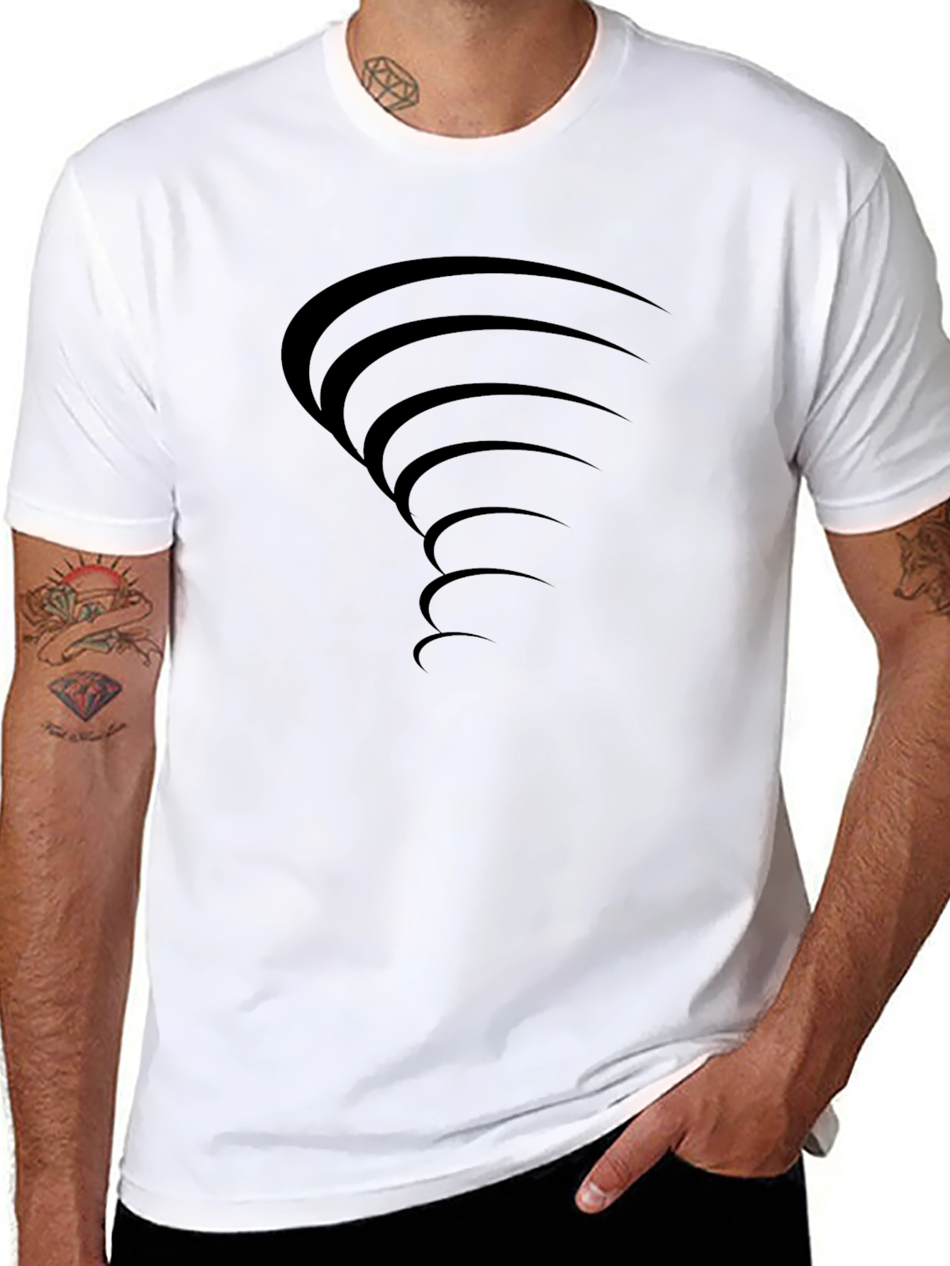 Black Tornado Graphic Tee - Stylish Mens T-Shirt
