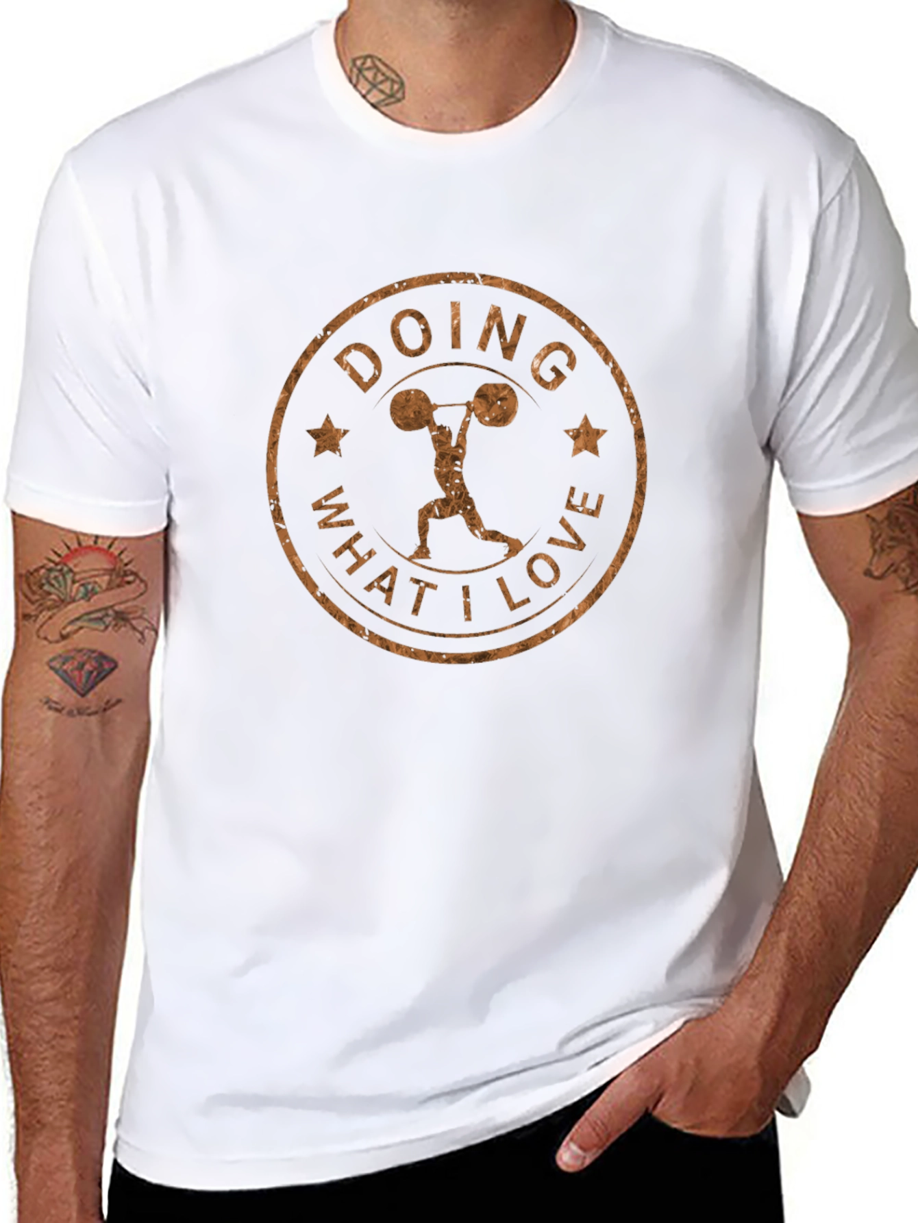 Weightlifting Graphic Tee - Doing What I Love Design