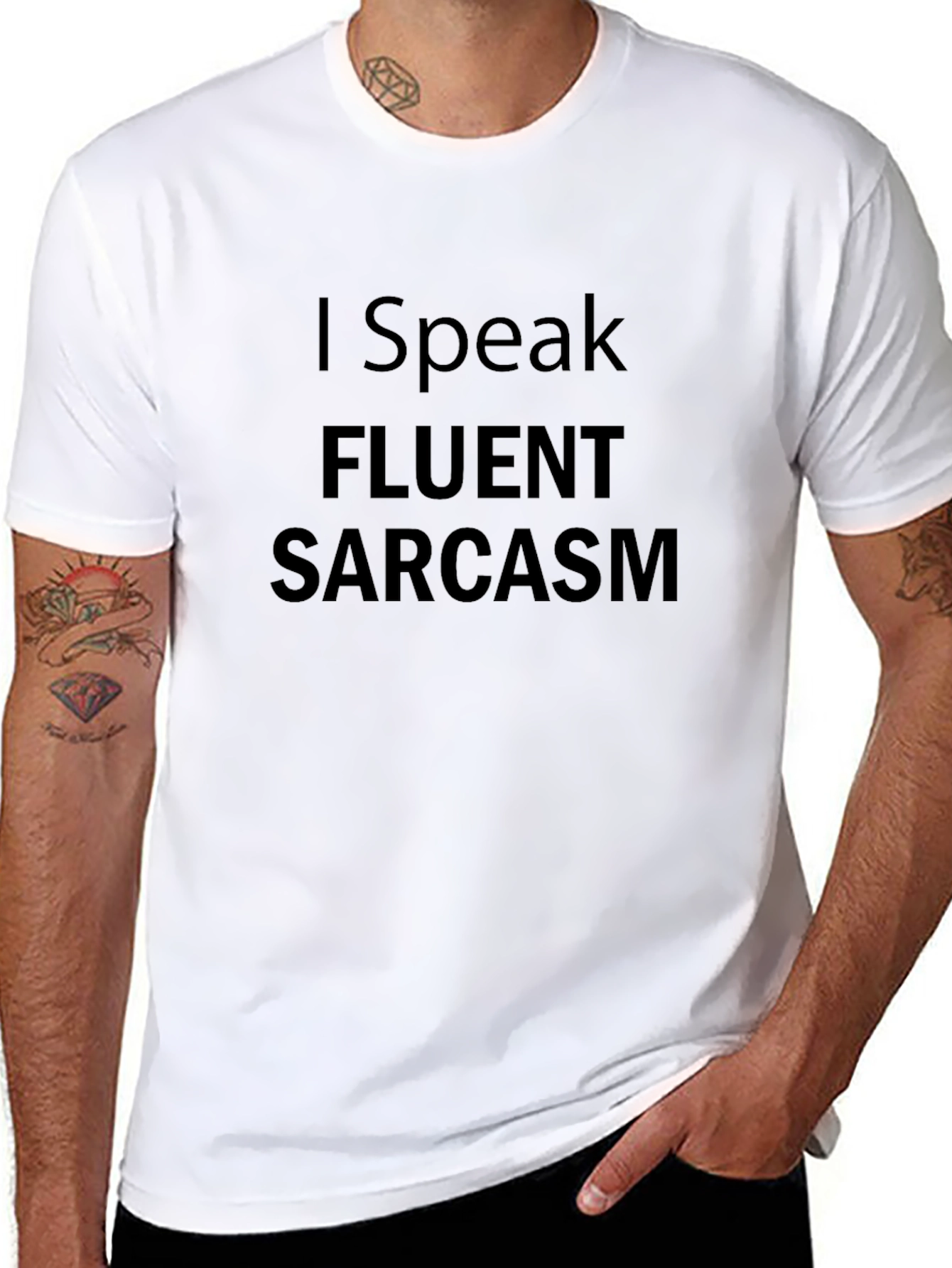 Fluent Sarcasm Black Graphic Tee