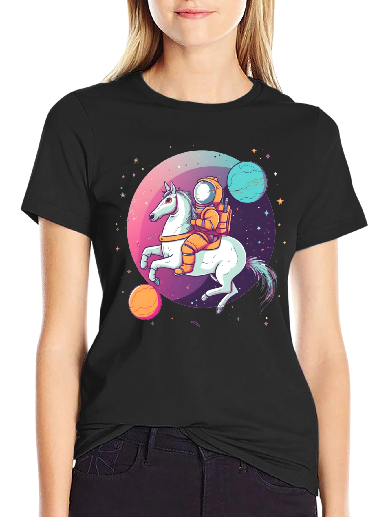 Astronaut Horse T-Shirt - Space Graphic Tee