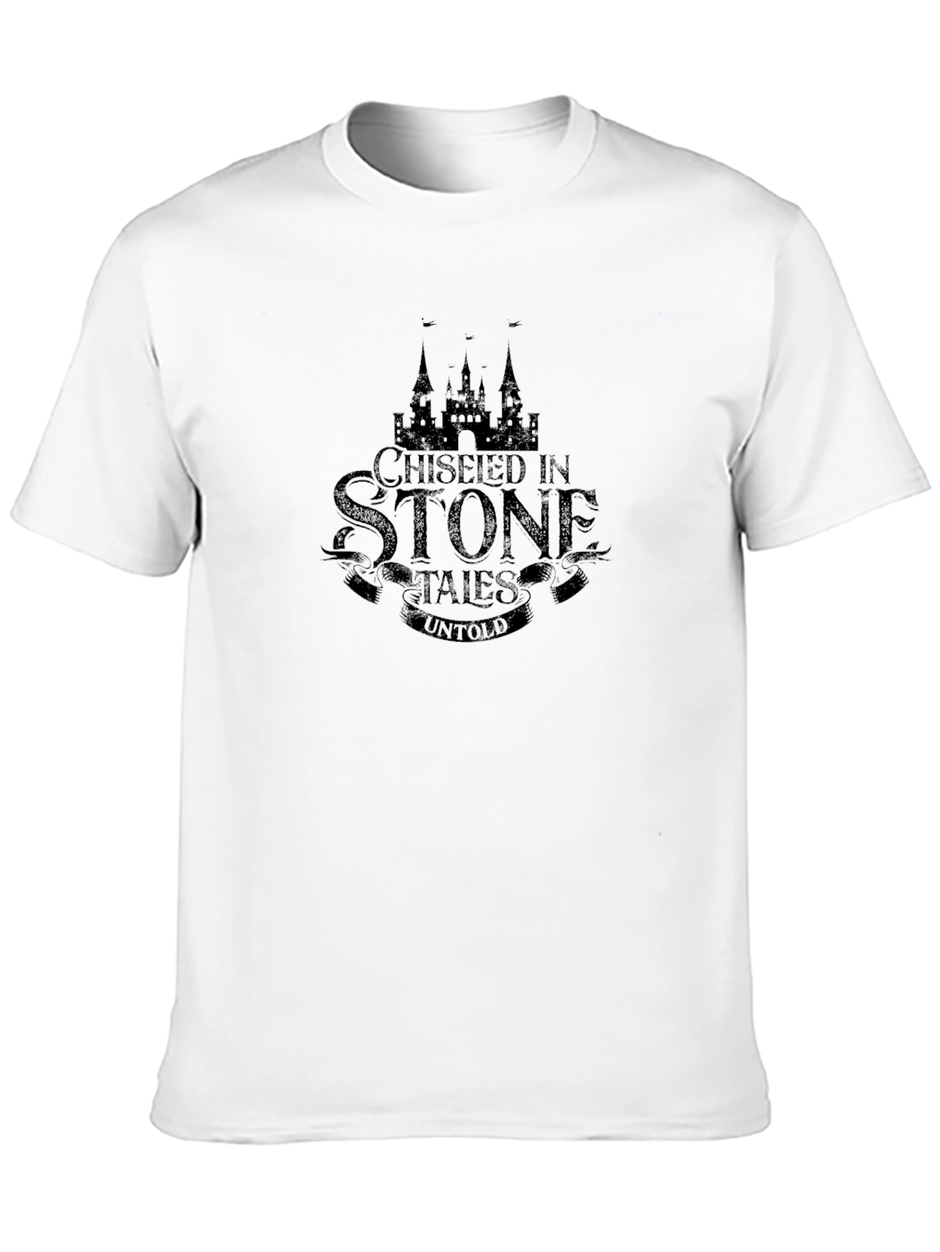 Chiseled in Stone Graphic Tee - Black