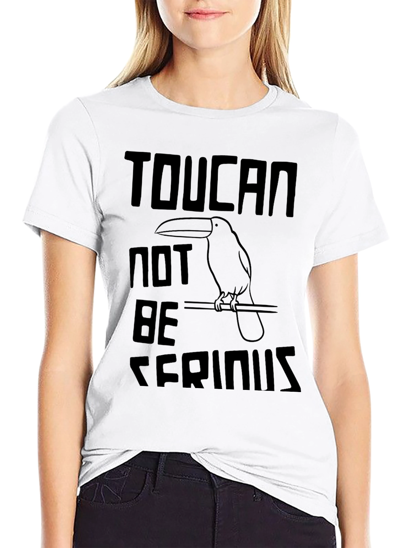 Toucan Not Be Serious Graphic Tee - Black T-Shirt
