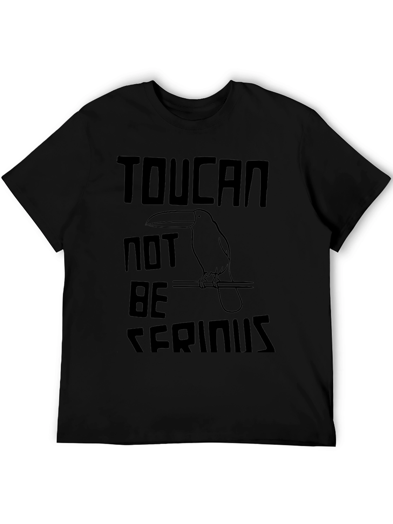 Toucan Not Be Serious Graphic Tee - Black T-Shirt
