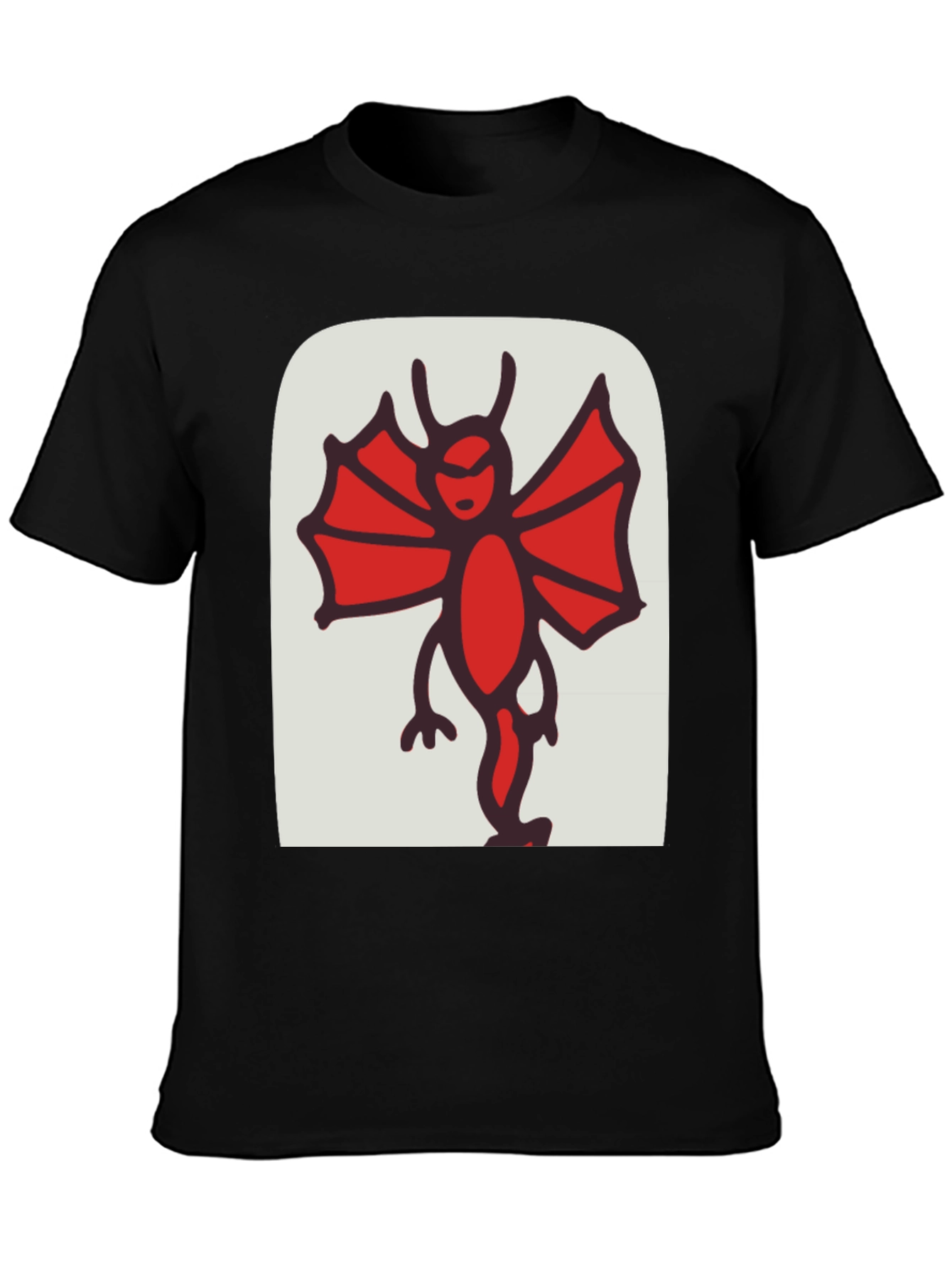 Cartoonish Devil Graphic Black Tee