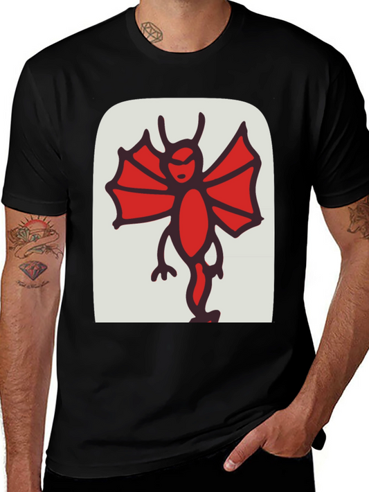 Cartoonish Devil Graphic Black Tee