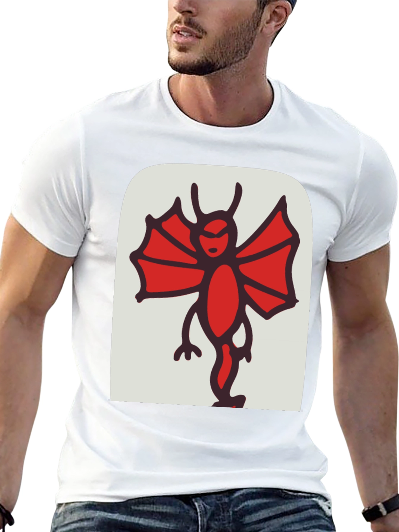 Cartoonish Devil Graphic Black Tee