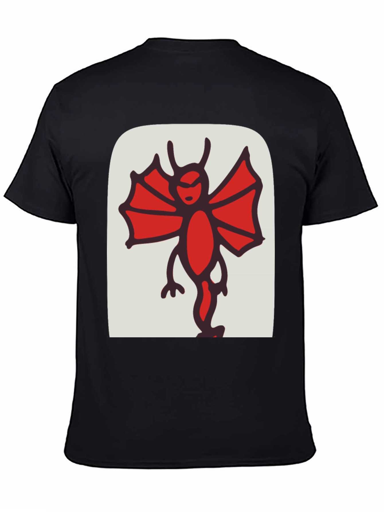 Cartoonish Devil Graphic Black Tee