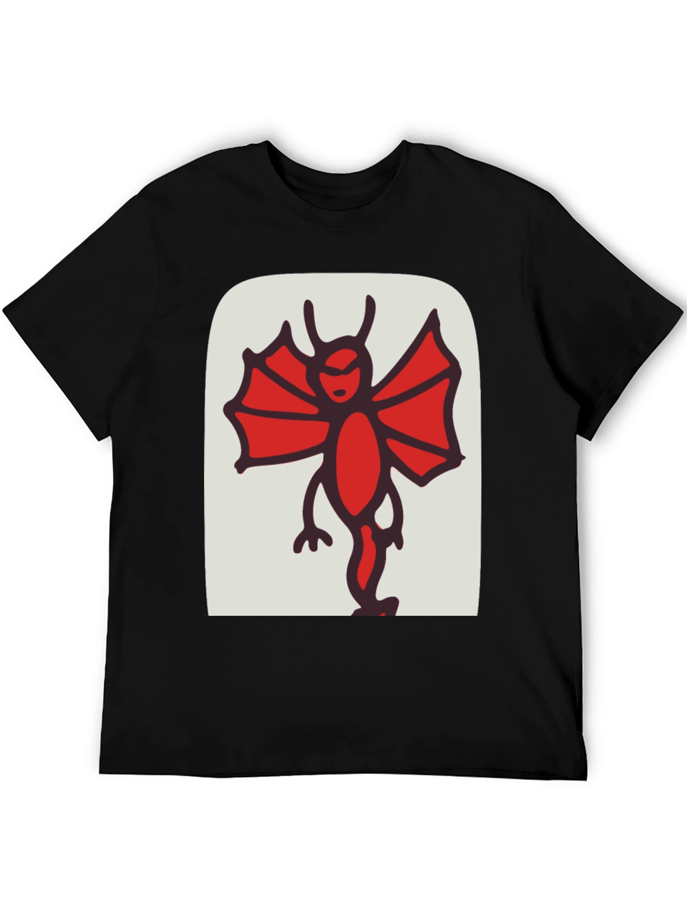 Cartoonish Devil Graphic Black Tee