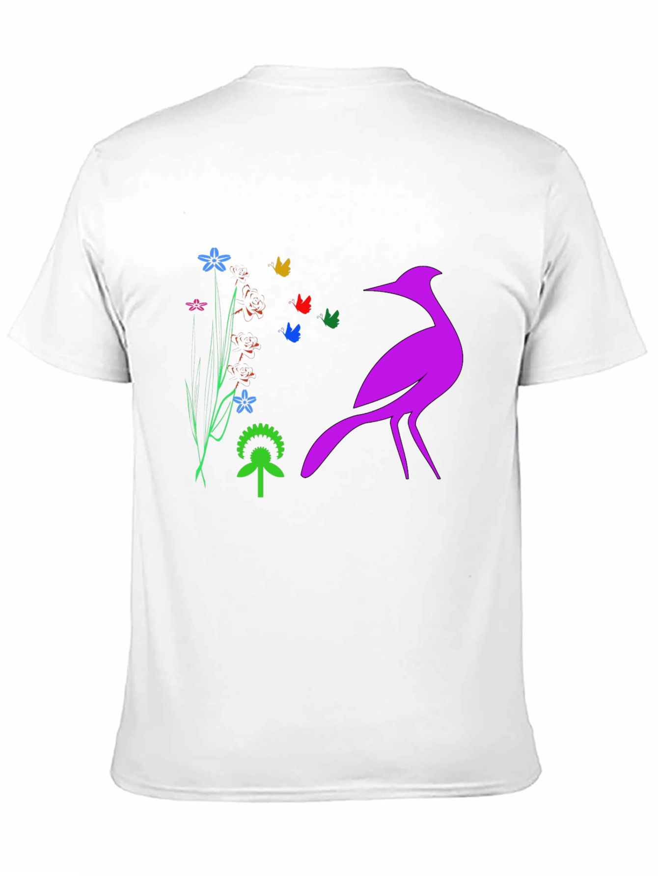 Floral Bird Graphic Tee - Stylish Comfort