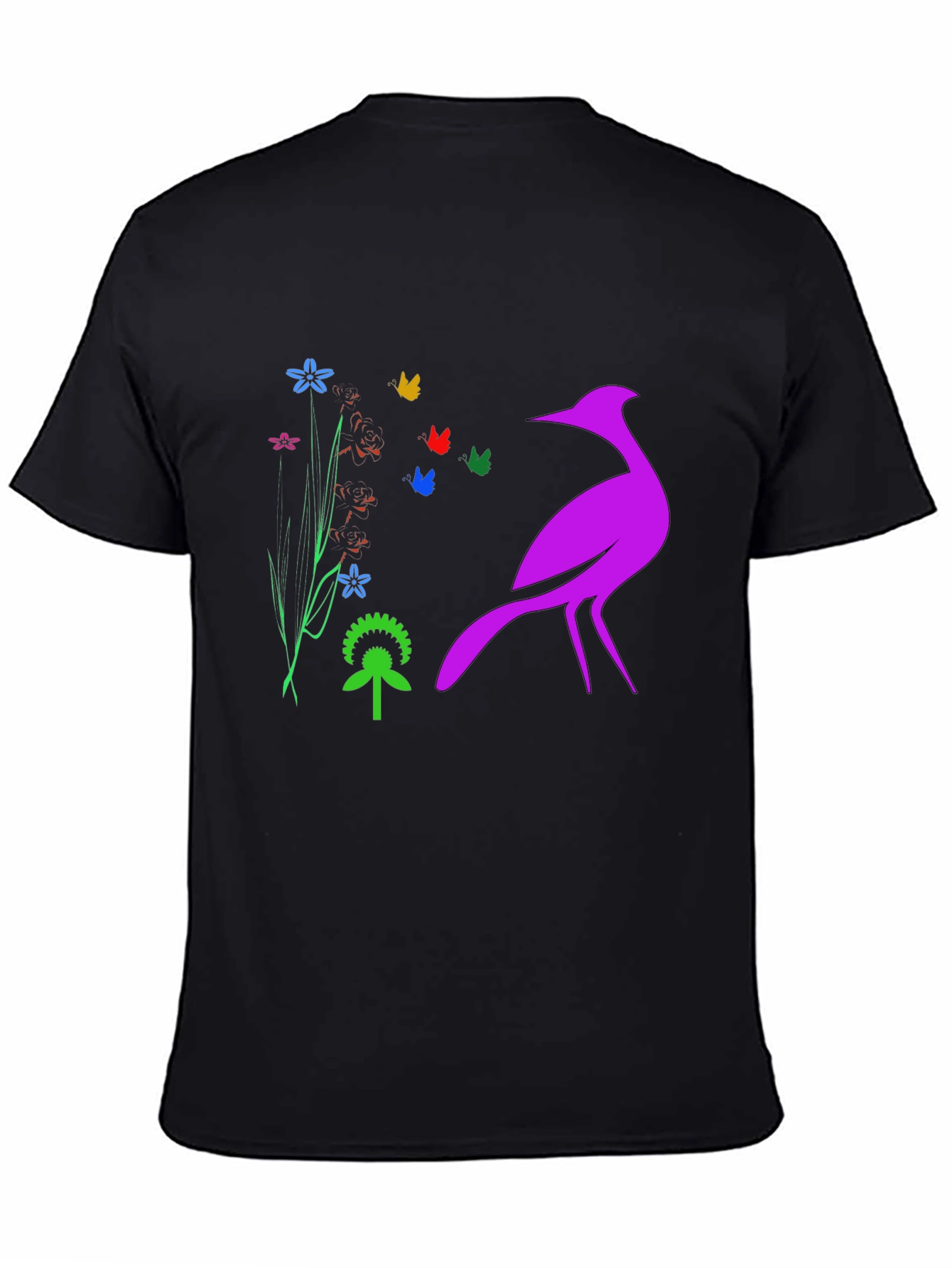 Floral Bird Graphic Tee - Stylish Comfort