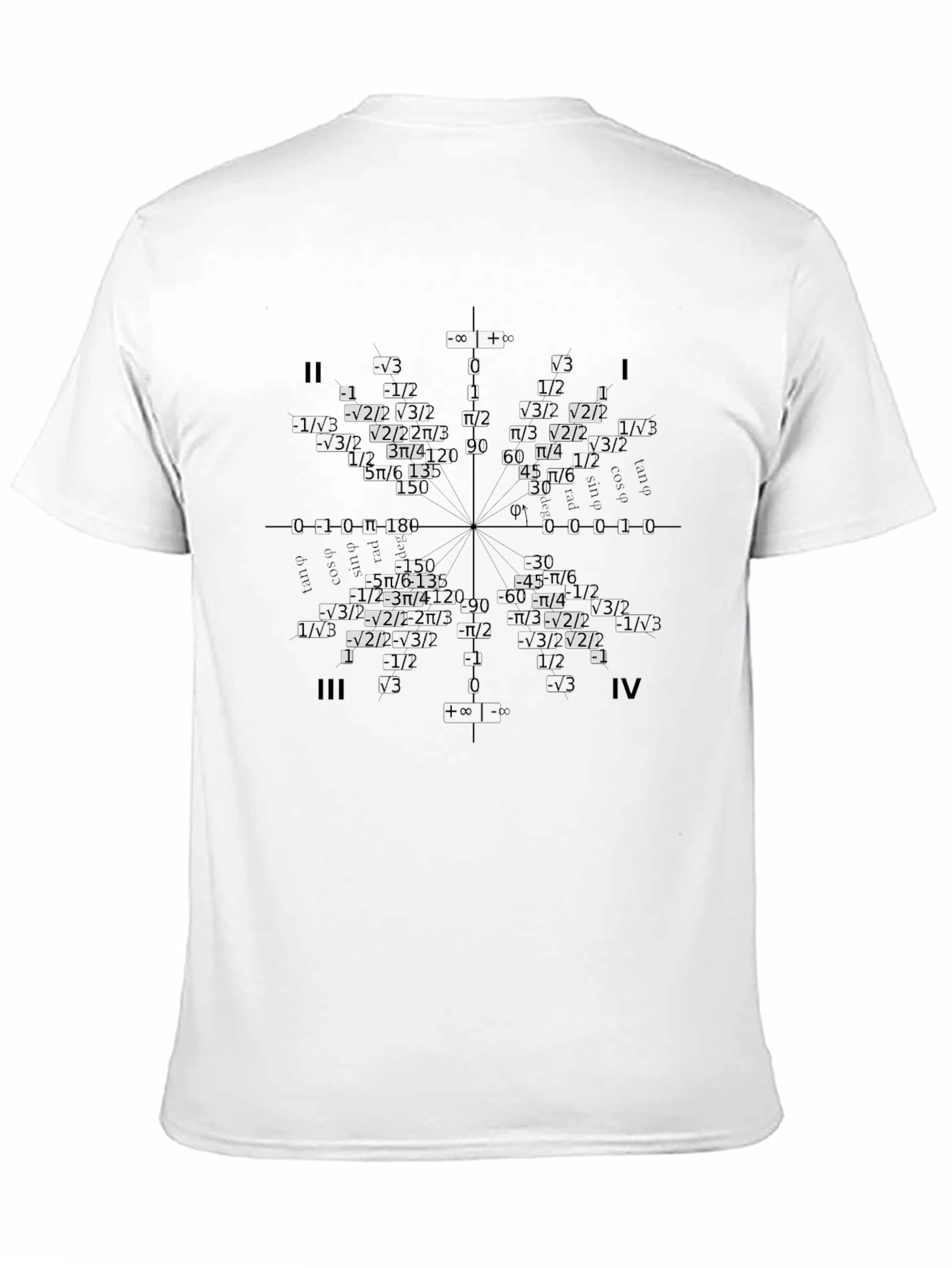 Math Equation Graphic T-Shirt - Unit Circle Design