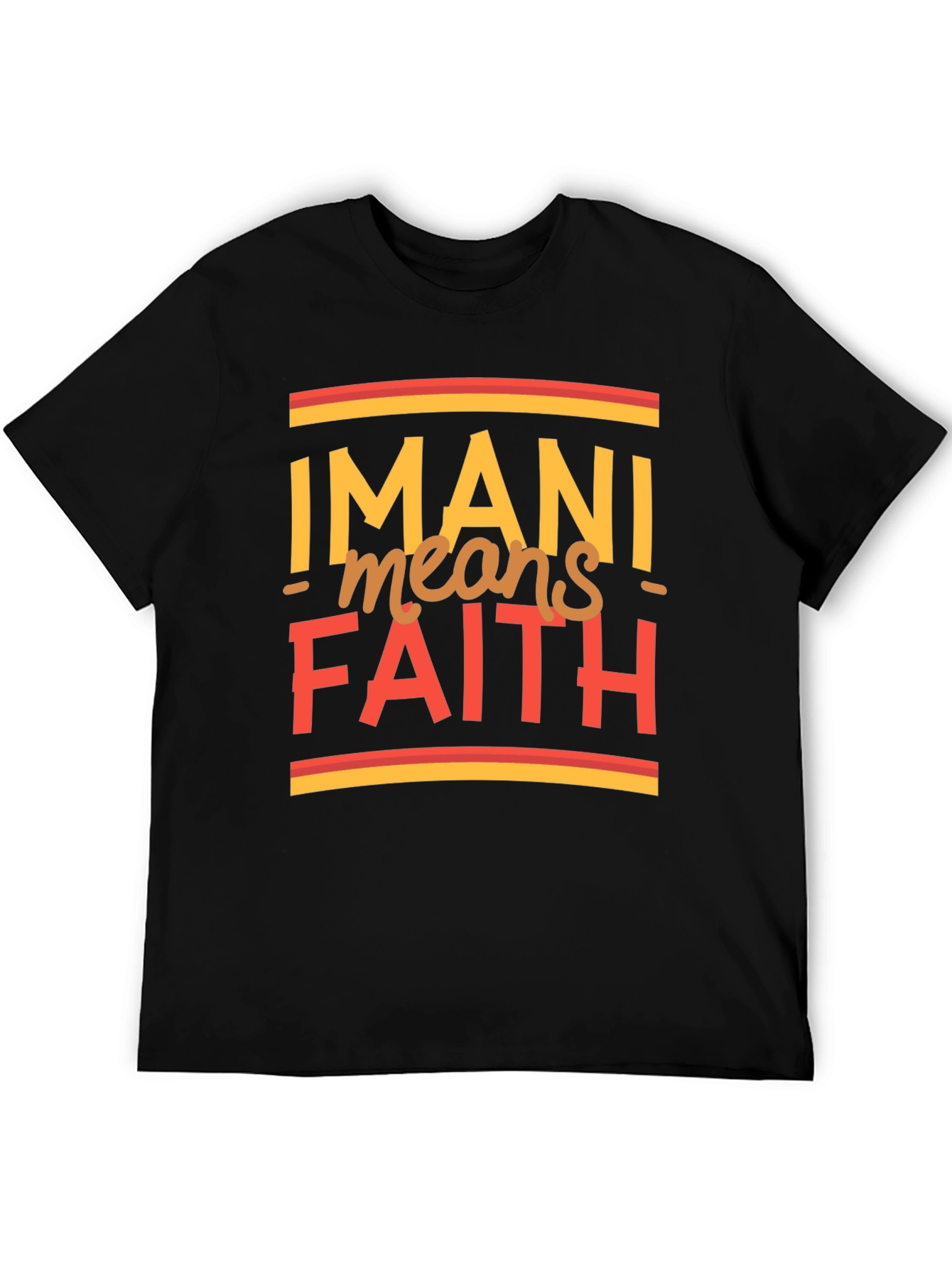 Imani Means Faith Graphic Tee - Black Cotton T-Shirt