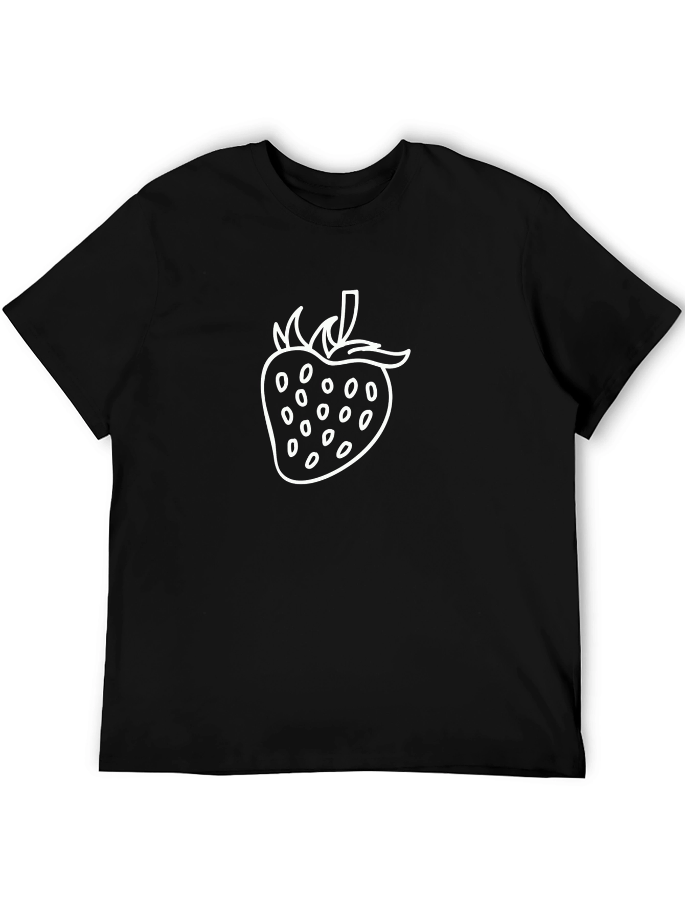 Strawberry Graphic Black T-Shirt