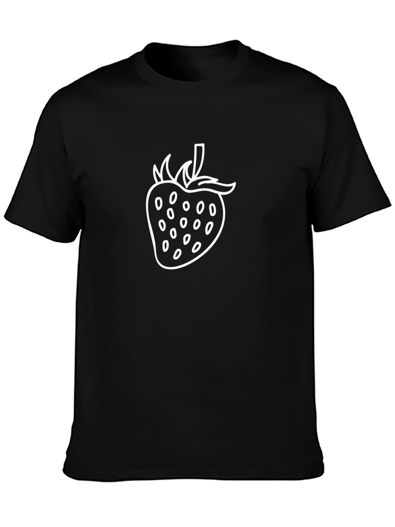 Strawberry Graphic Black T-Shirt