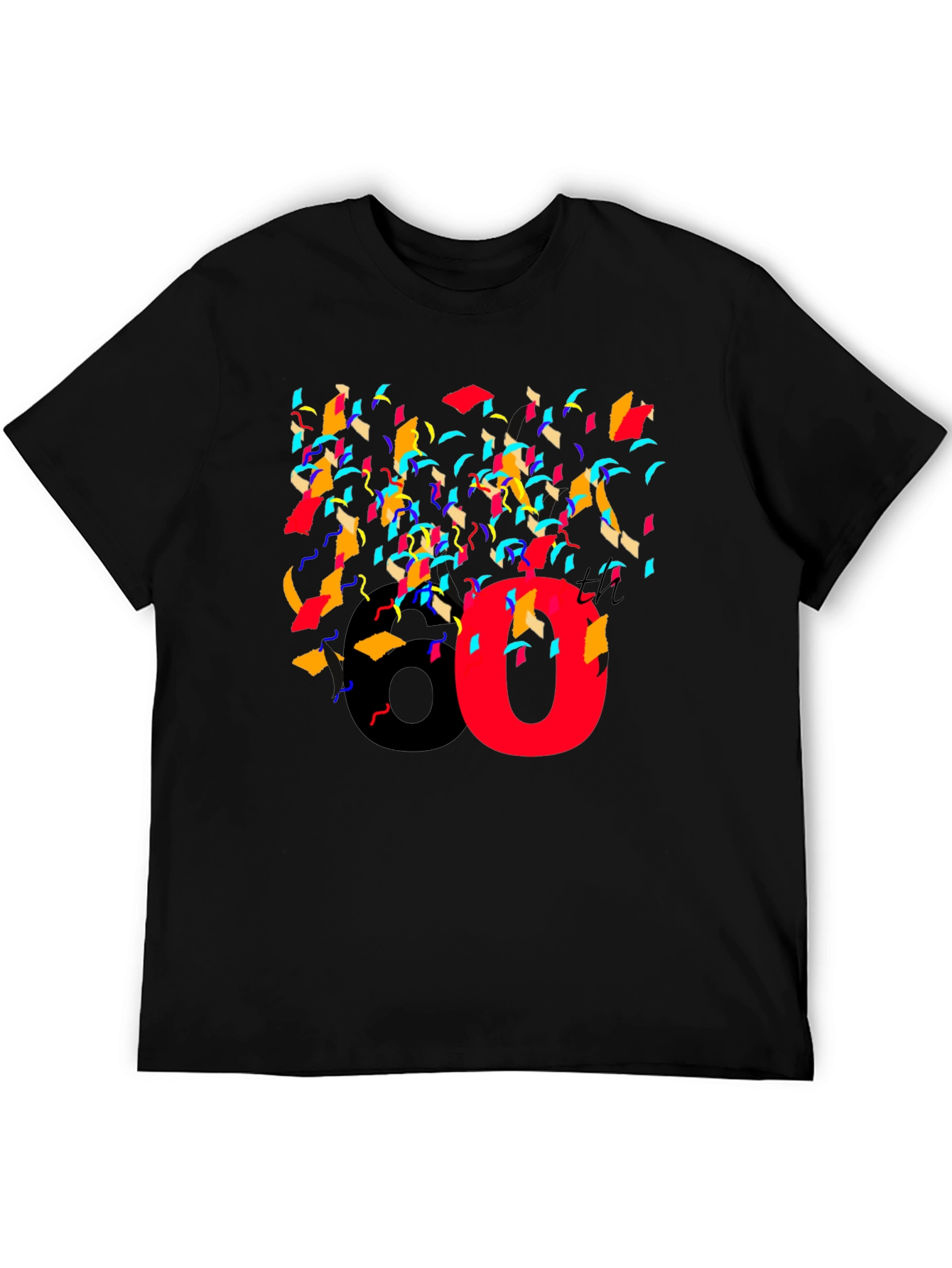 Festive Celebration T-Shirt - 80 and Confetti