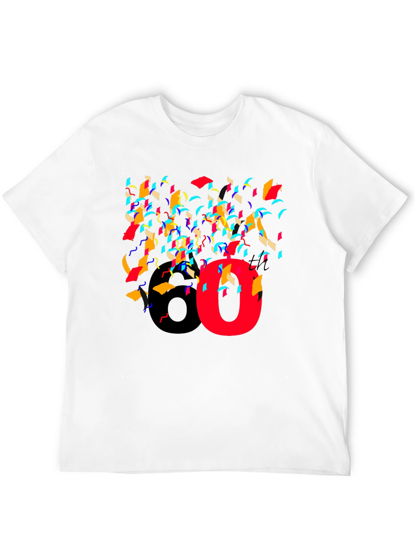 Festive Celebration T-Shirt - 80 and Confetti