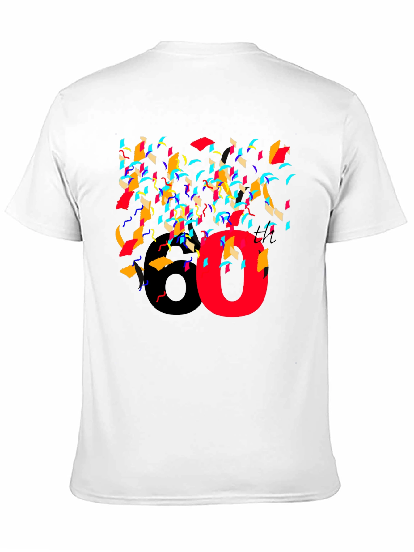 Festive Celebration T-Shirt - 80 and Confetti