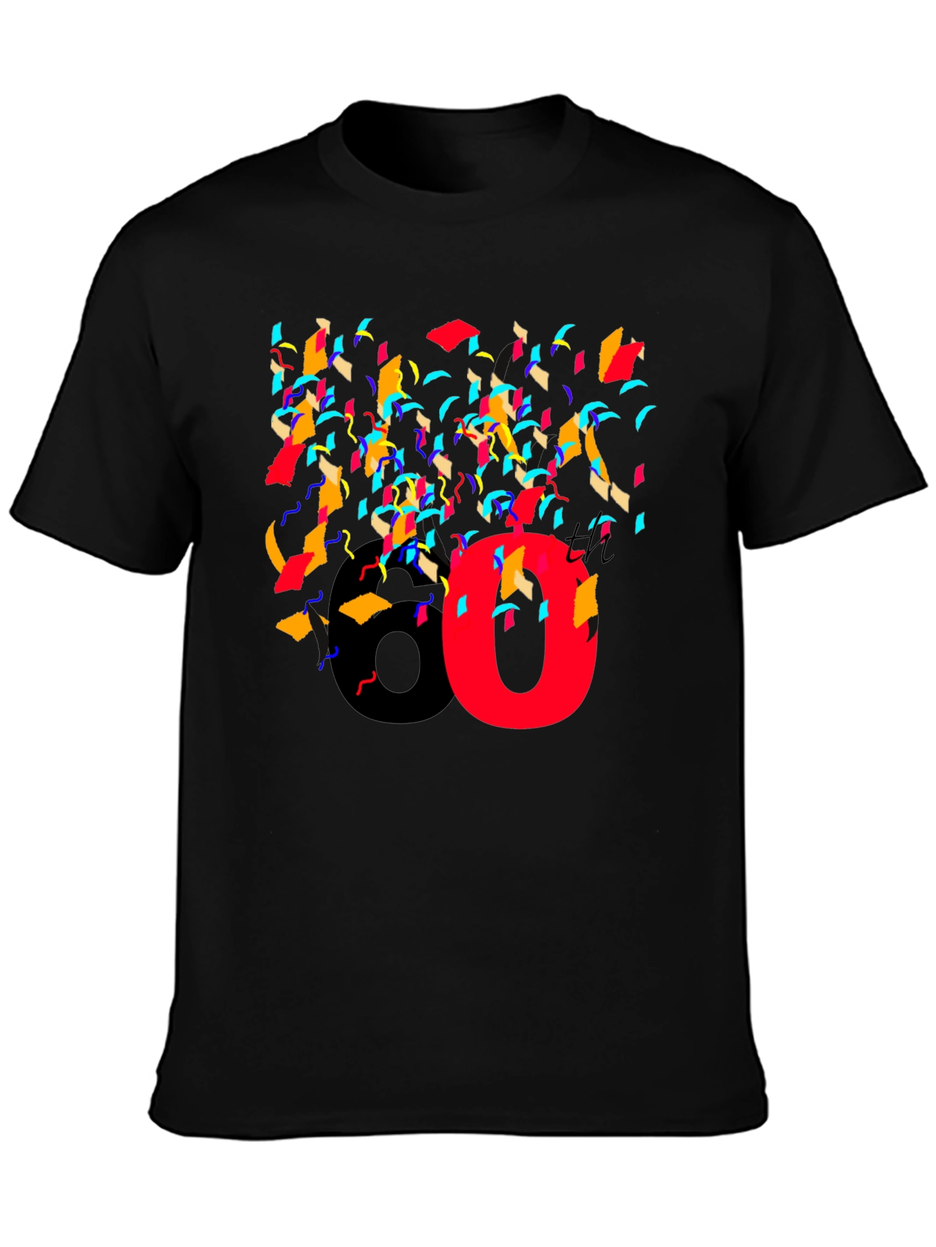 Festive Celebration T-Shirt - 80 and Confetti