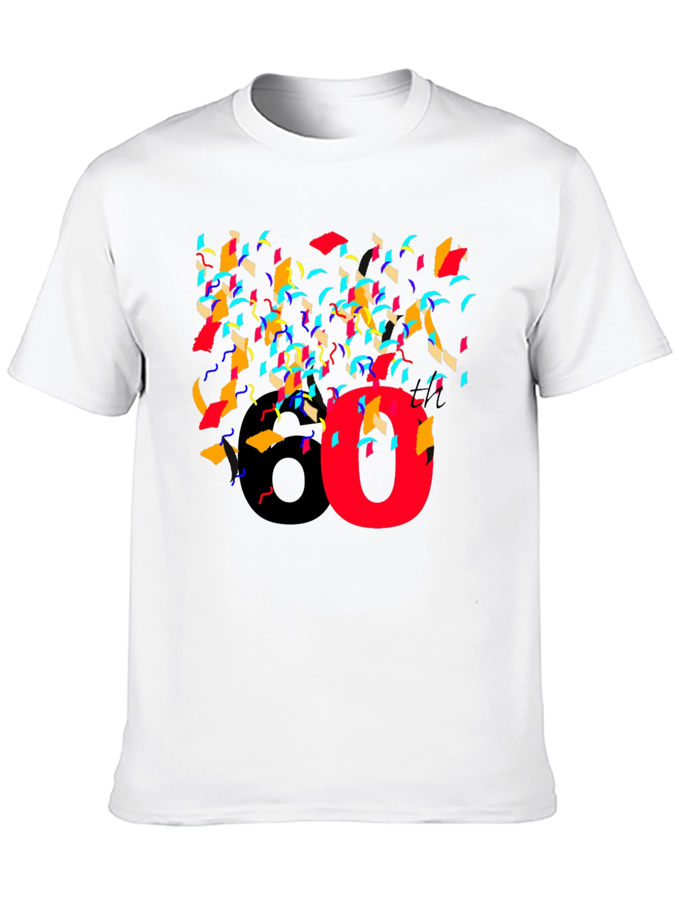 Festive Celebration T-Shirt - 80 and Confetti