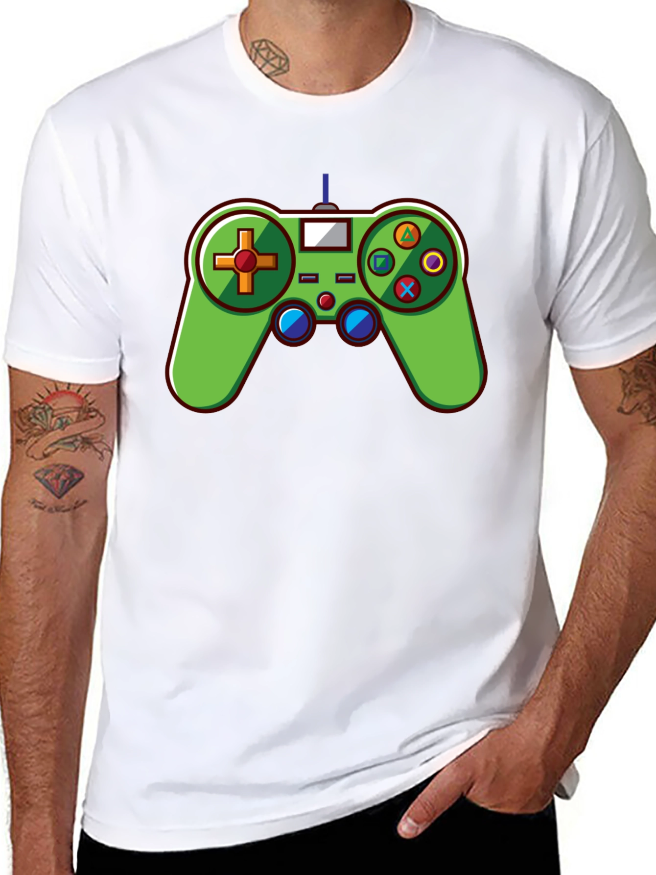Retro Gamer T-Shirt - Green Console Design