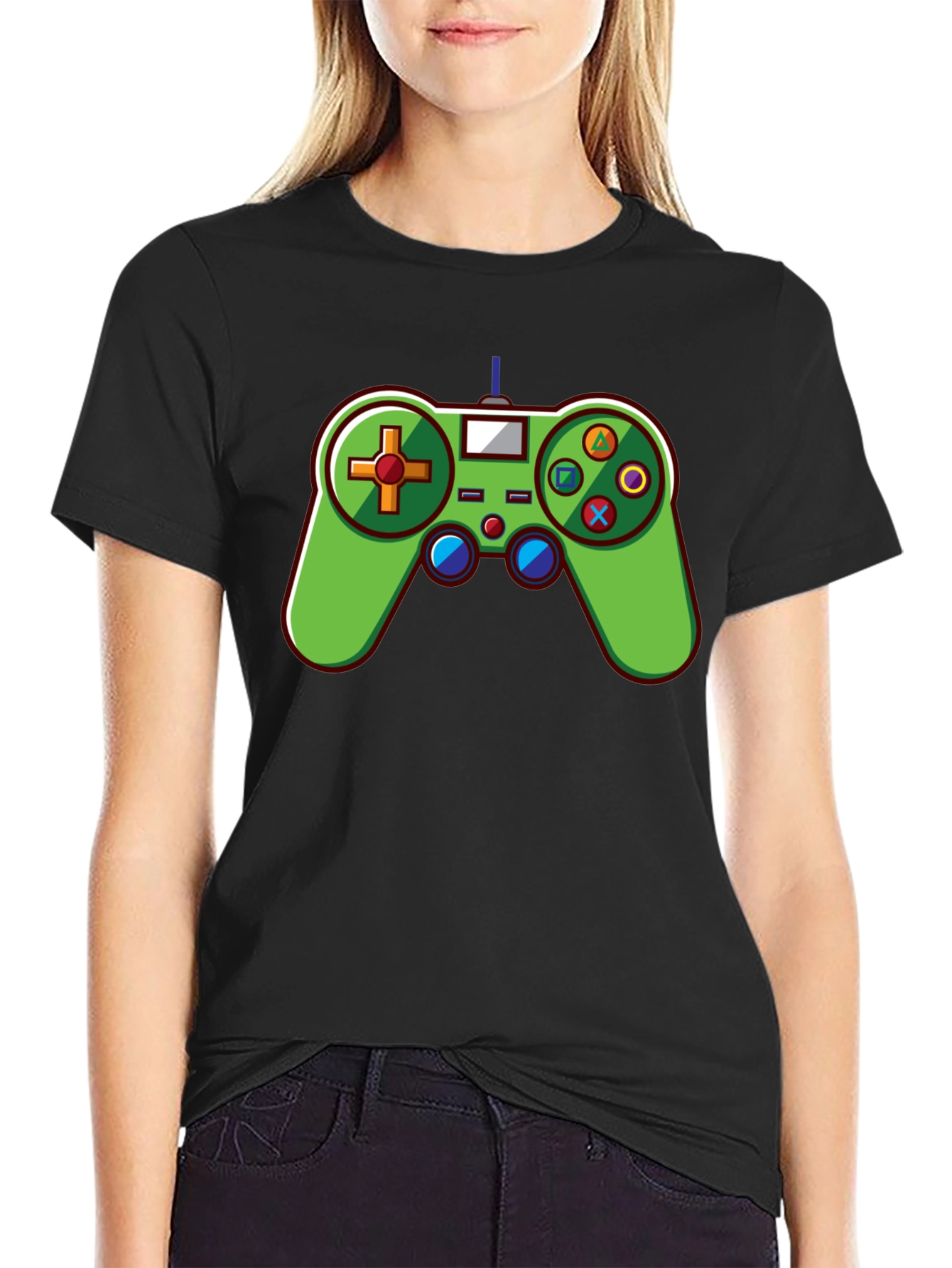 Retro Gamer T-Shirt - Green Console Design