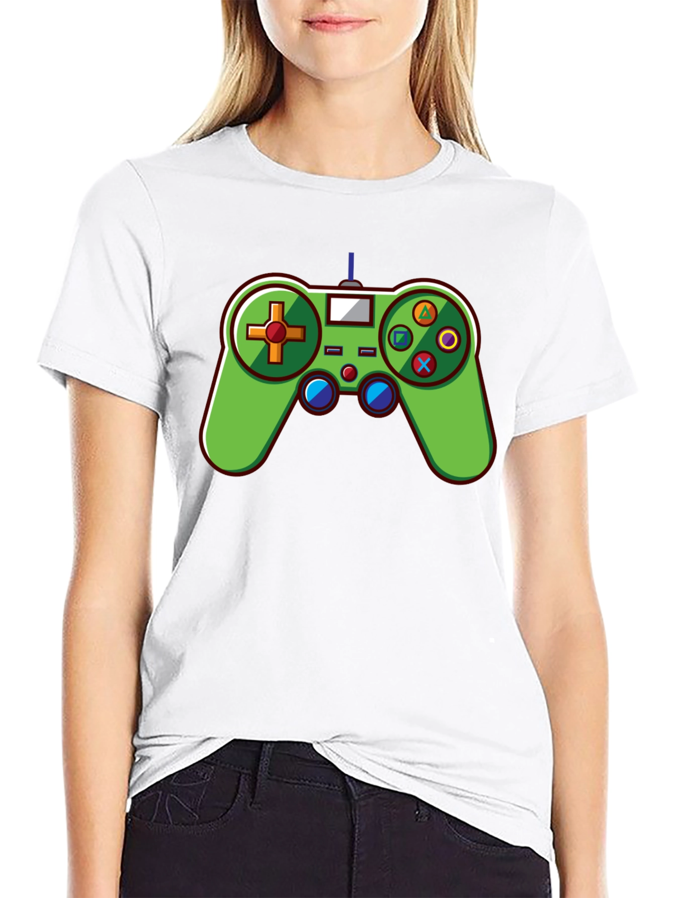 Retro Gamer T-Shirt - Green Console Design