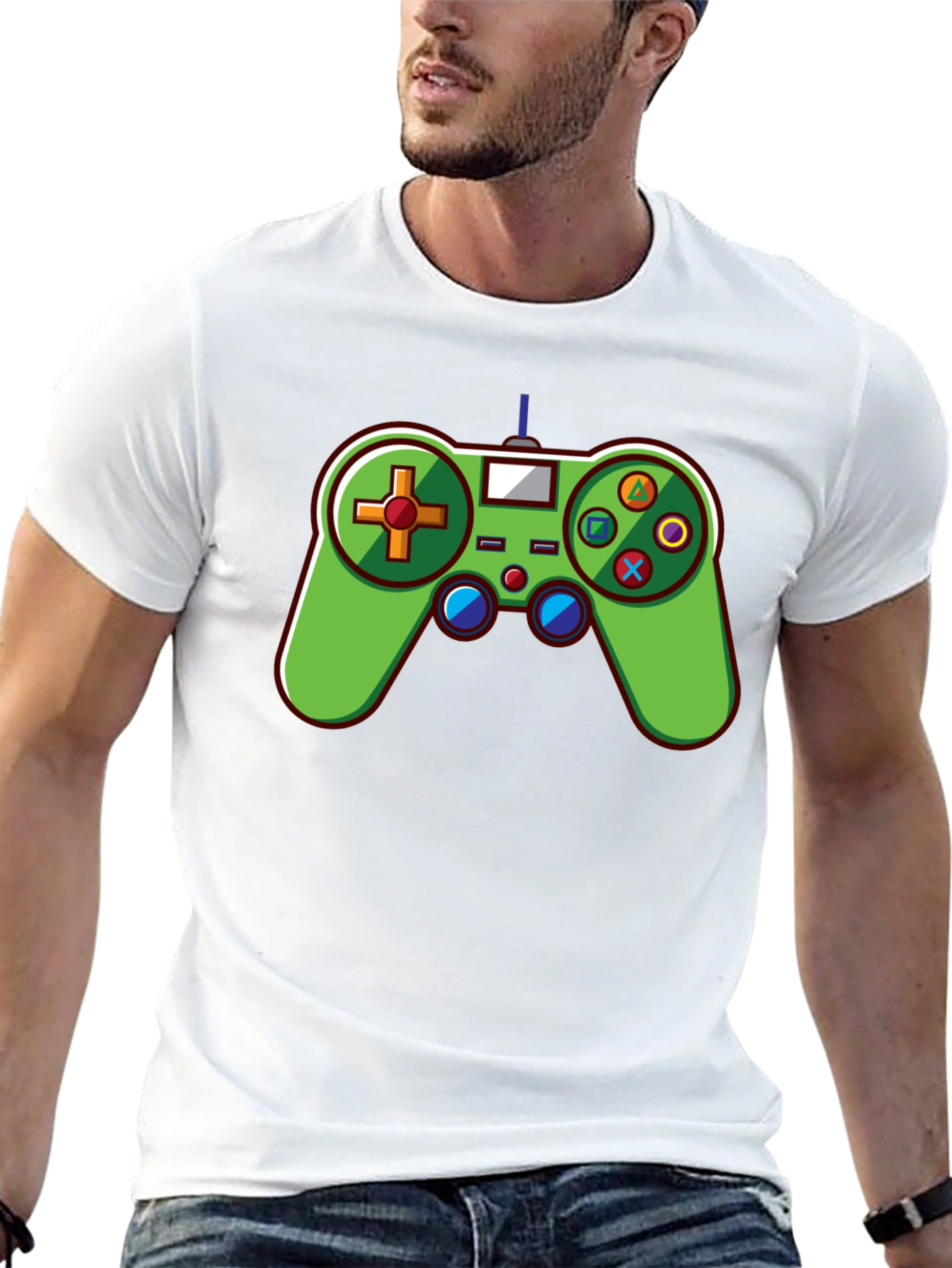 Retro Gamer T-Shirt - Green Console Design