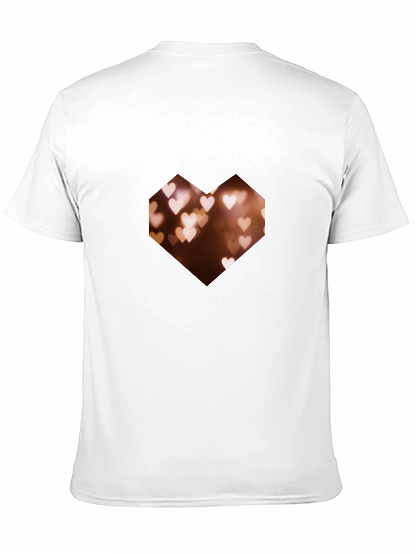 Geometric Heart Bokeh Graphic Black Tee