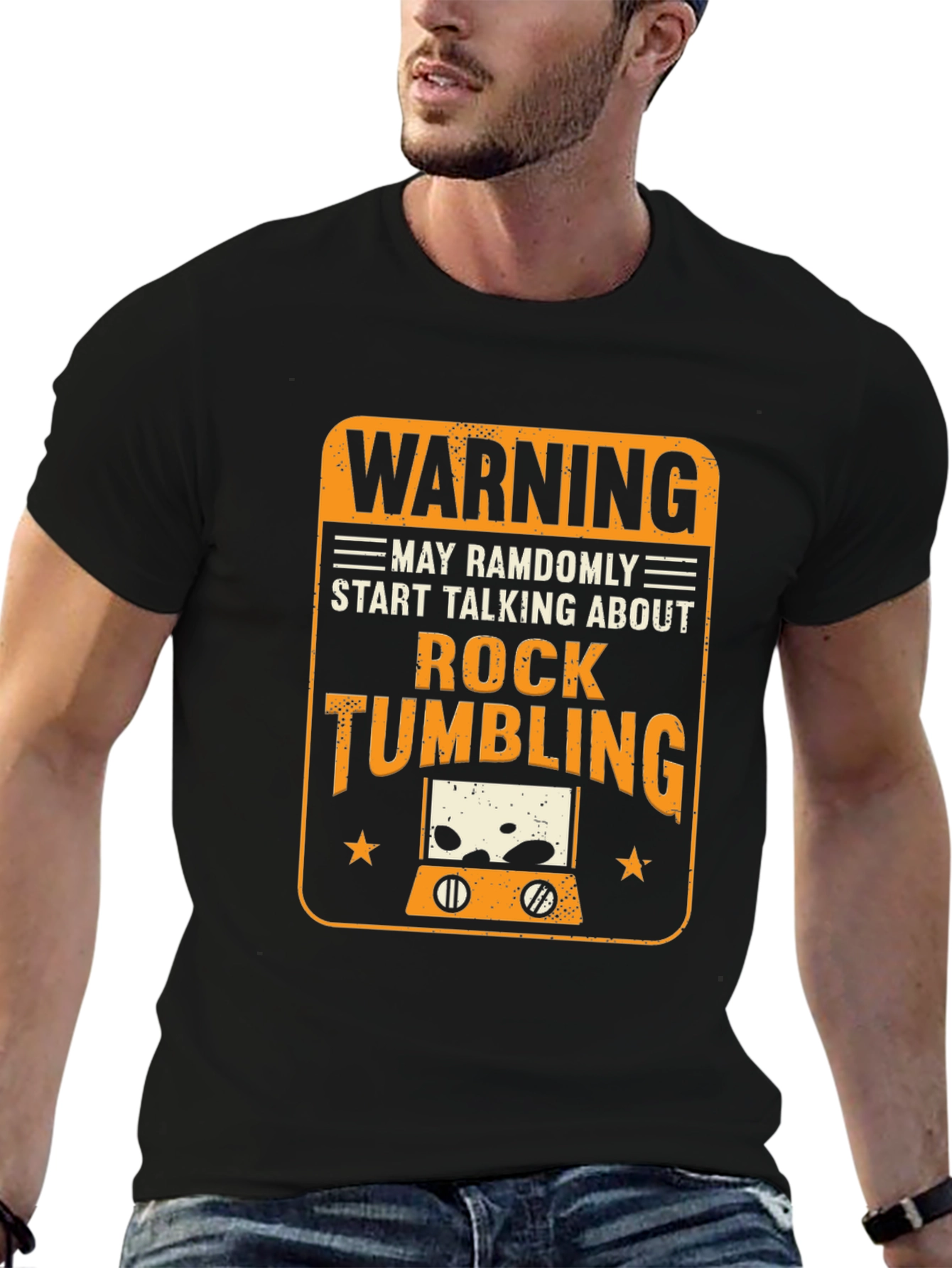 Rock Tumbling Warning Graphic Tee