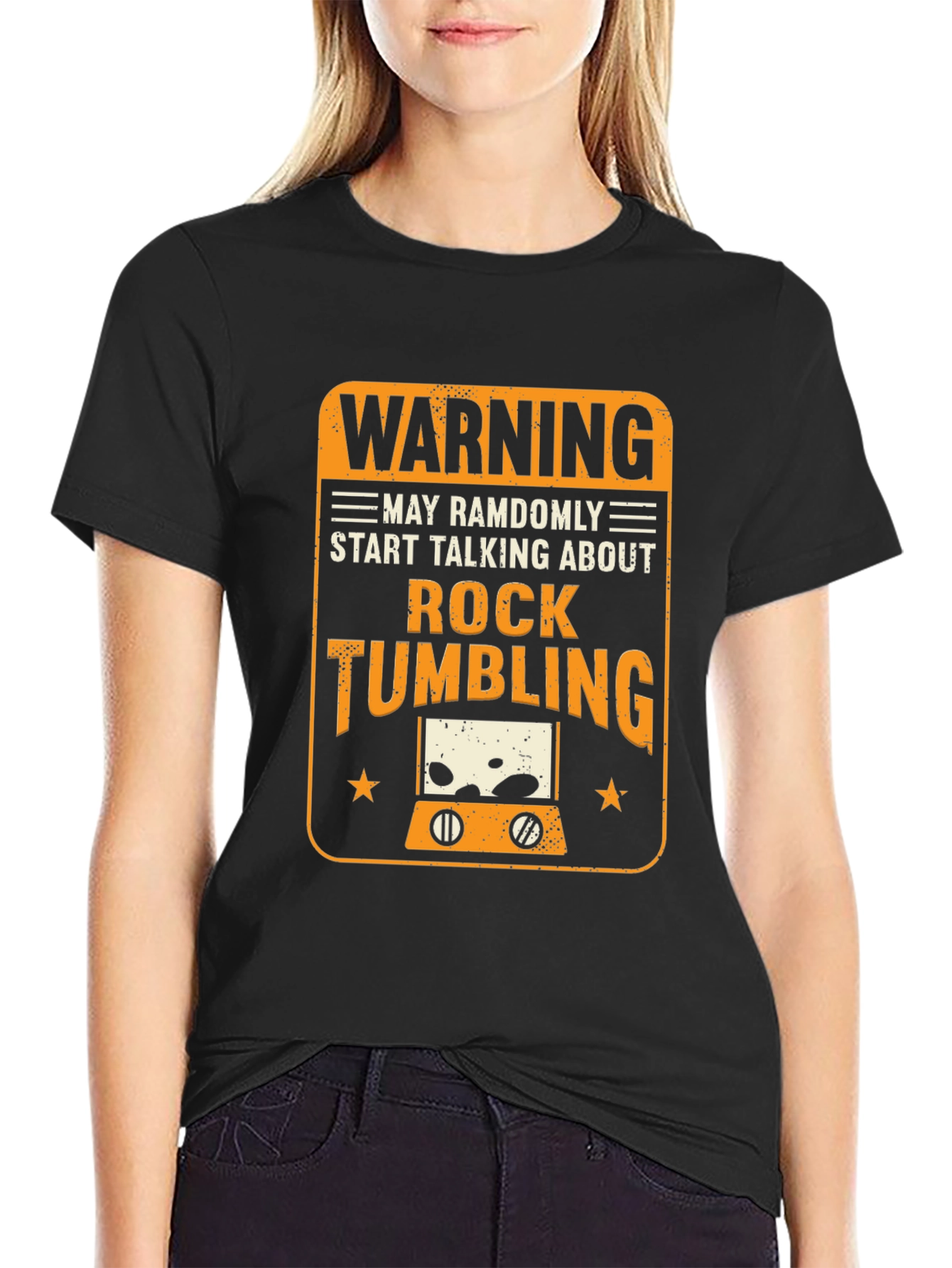 Rock Tumbling Warning Graphic Tee