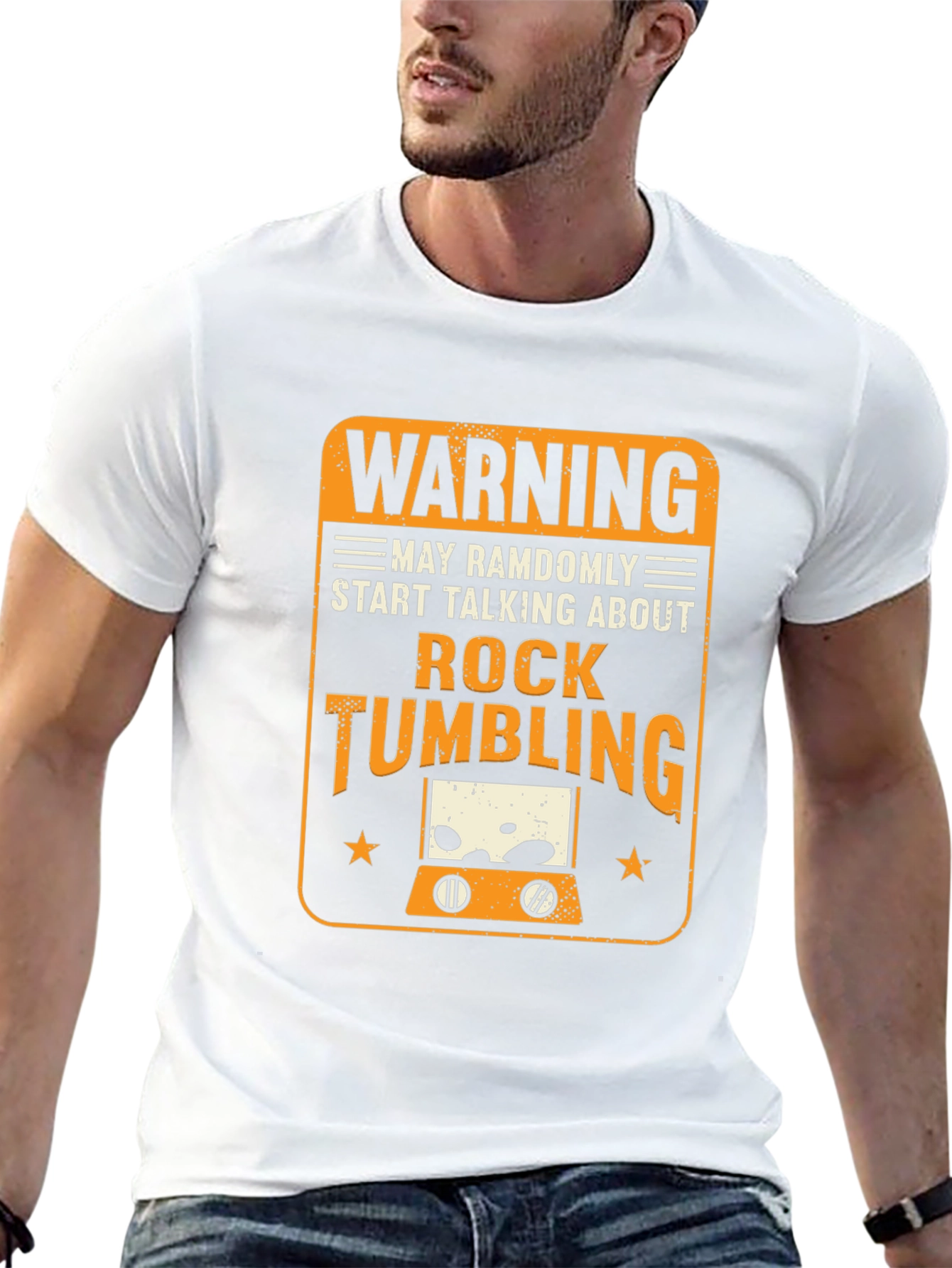 Rock Tumbling Warning Graphic Tee