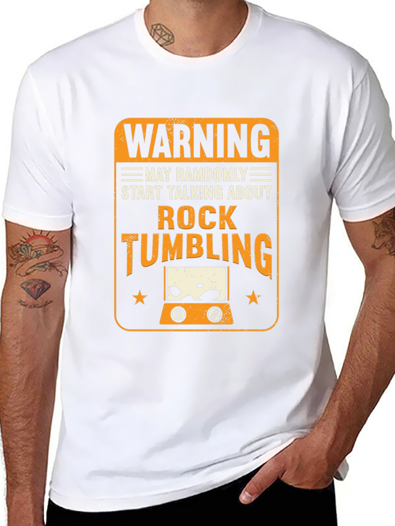 Rock Tumbling Warning Graphic Tee
