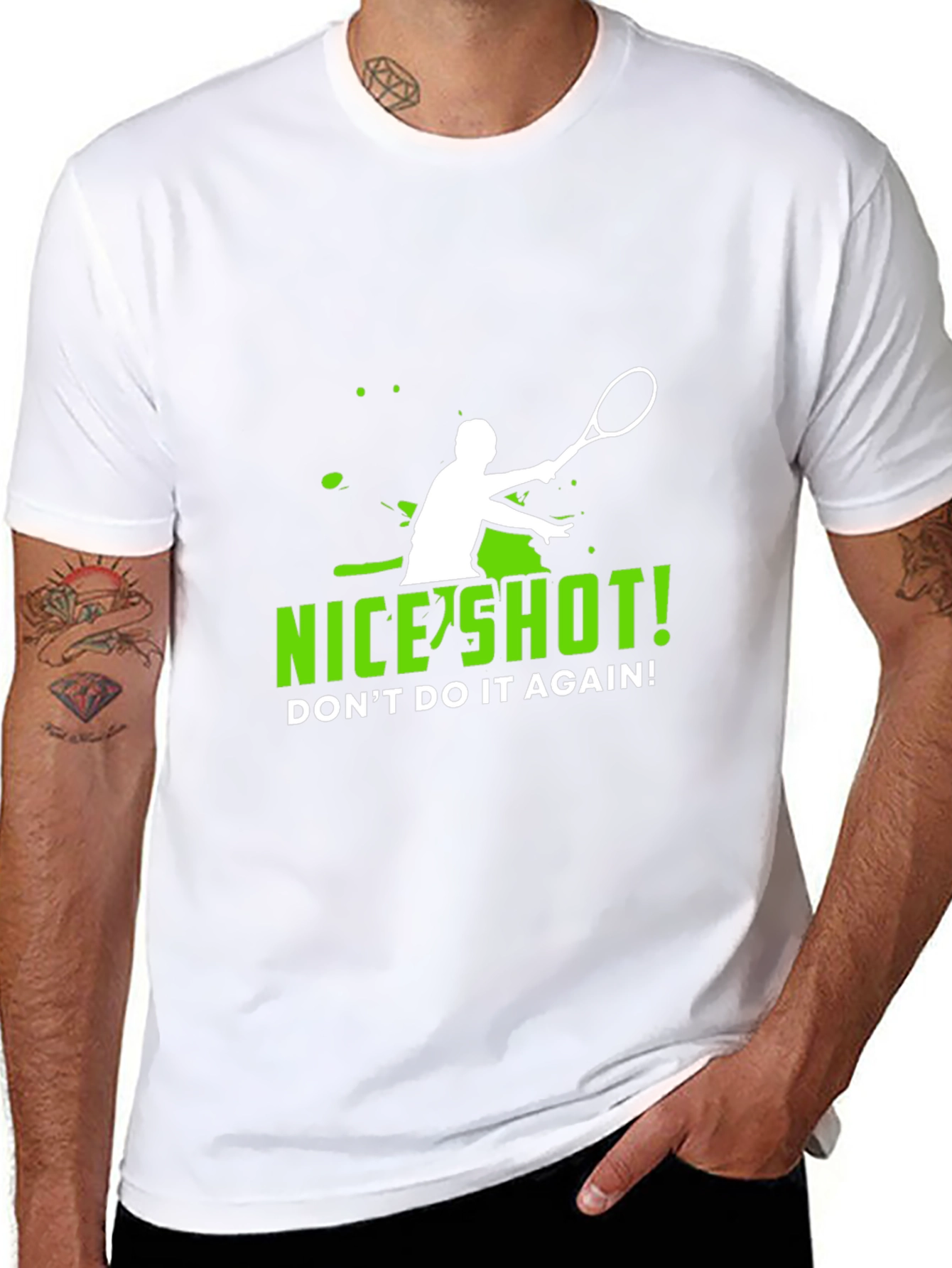 Funny Tennis T-Shirt - Nice Shot!