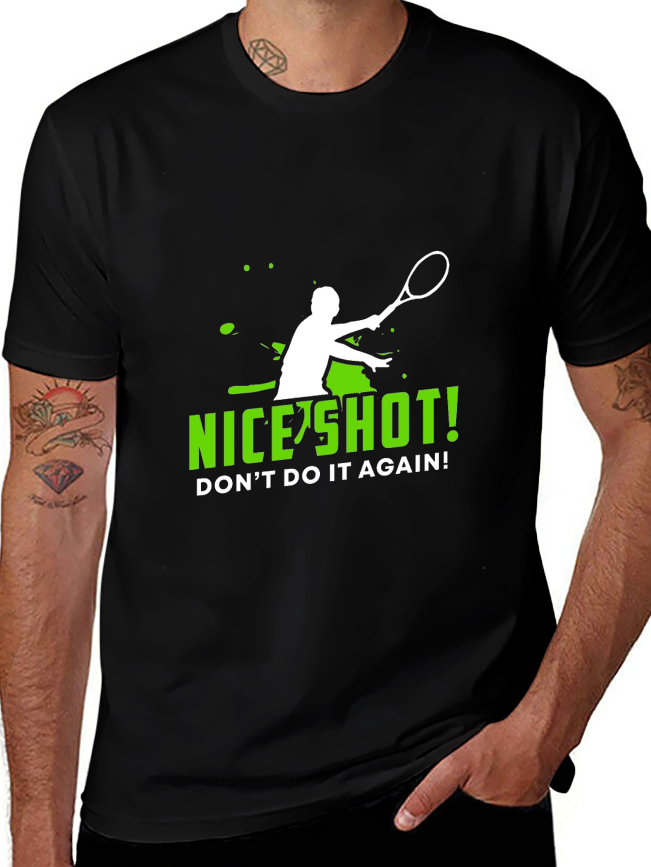 Funny Tennis T-Shirt - Nice Shot!