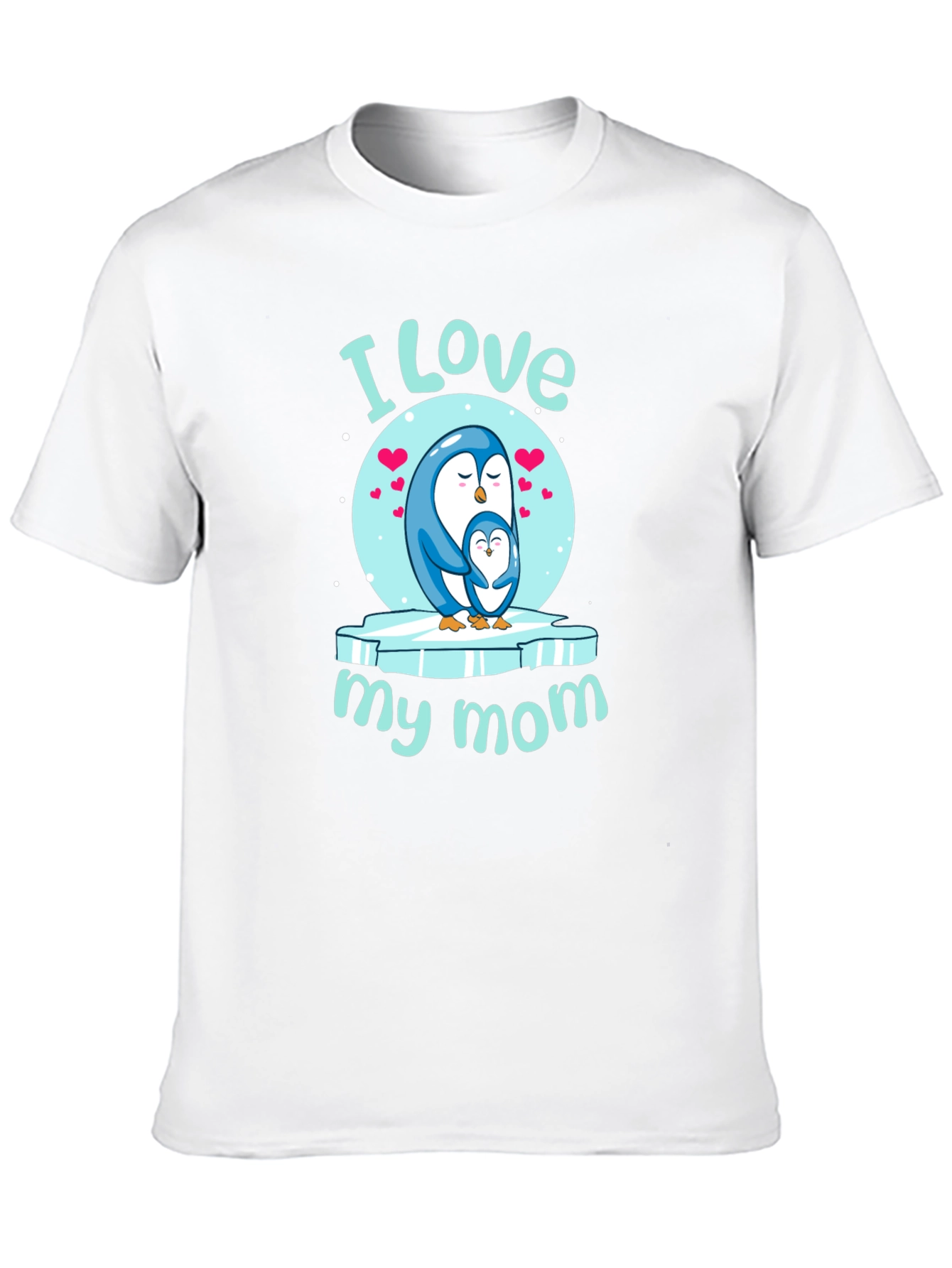 I Love My Mom Penguin Graphic Tee