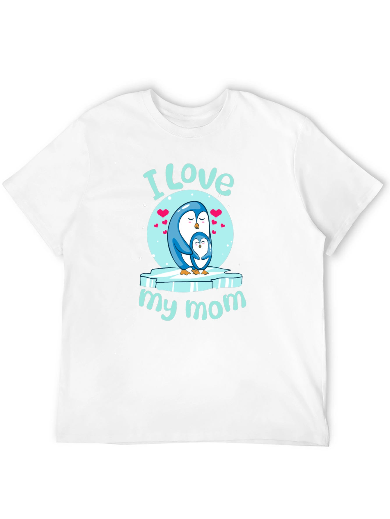 I Love My Mom Penguin Graphic Tee