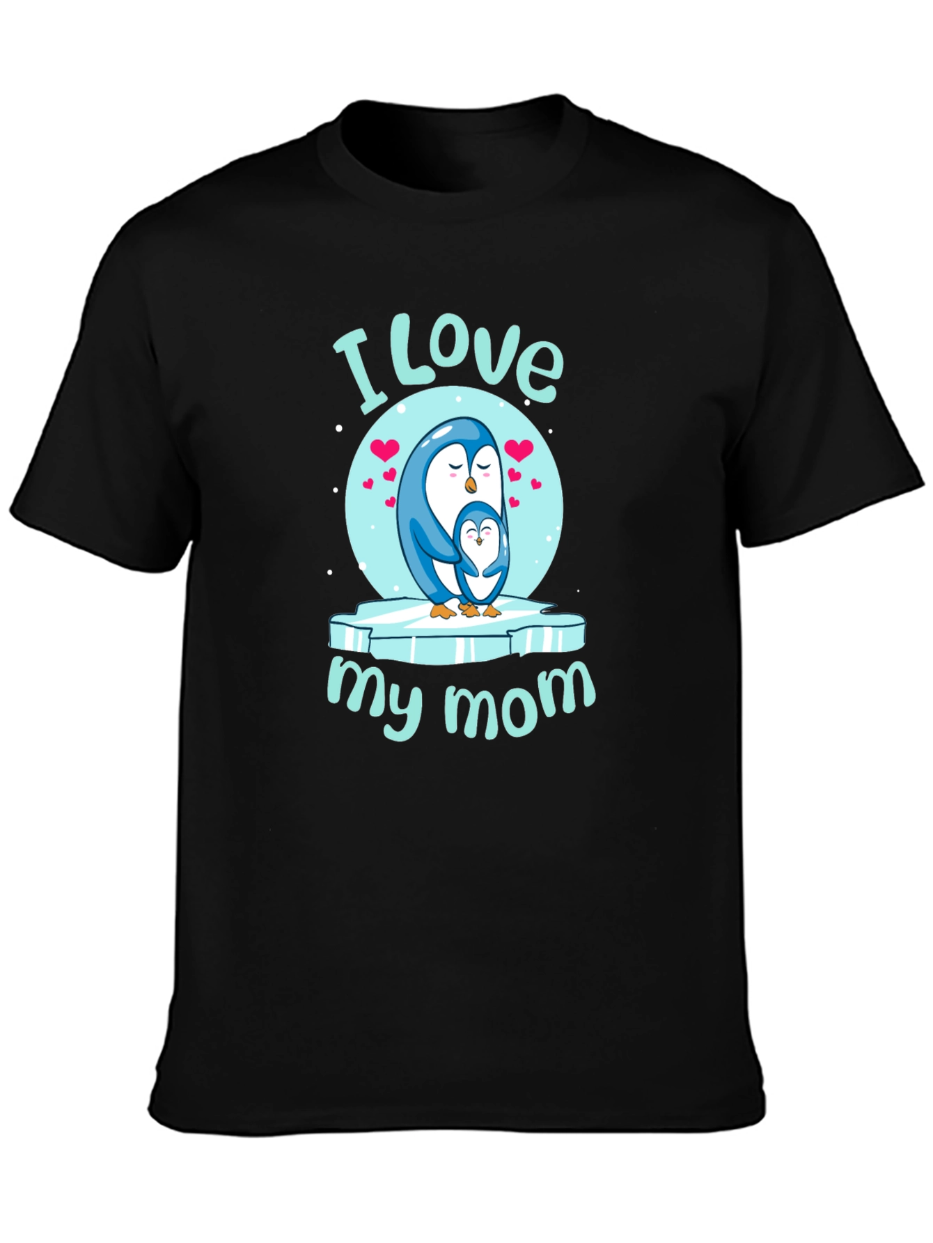 I Love My Mom Penguin Graphic Tee