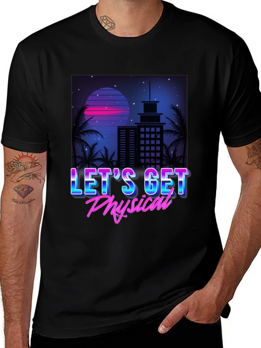 Retro Lets Get Physical Graphic T-Shirt