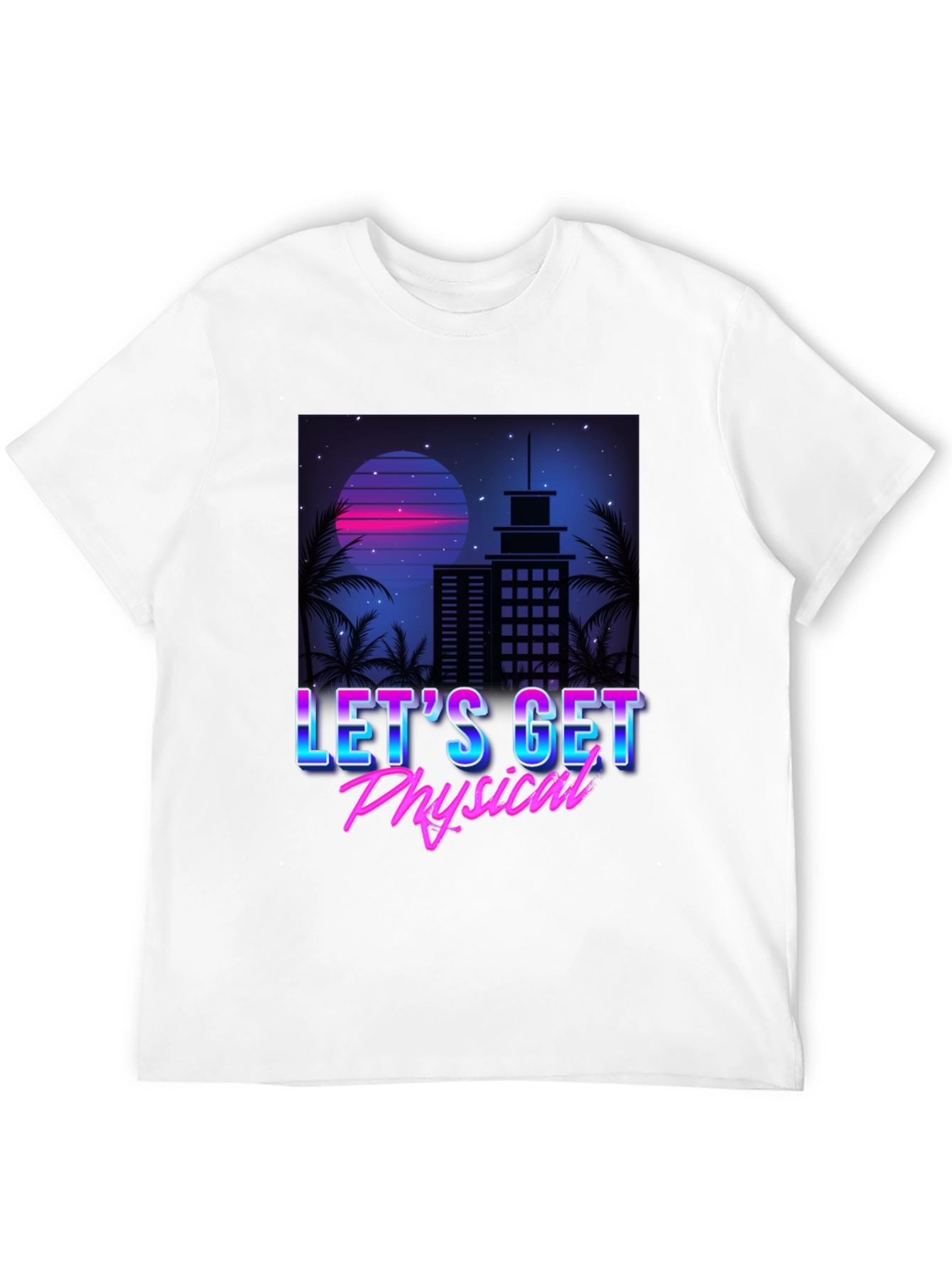 Retro Lets Get Physical Graphic T-Shirt