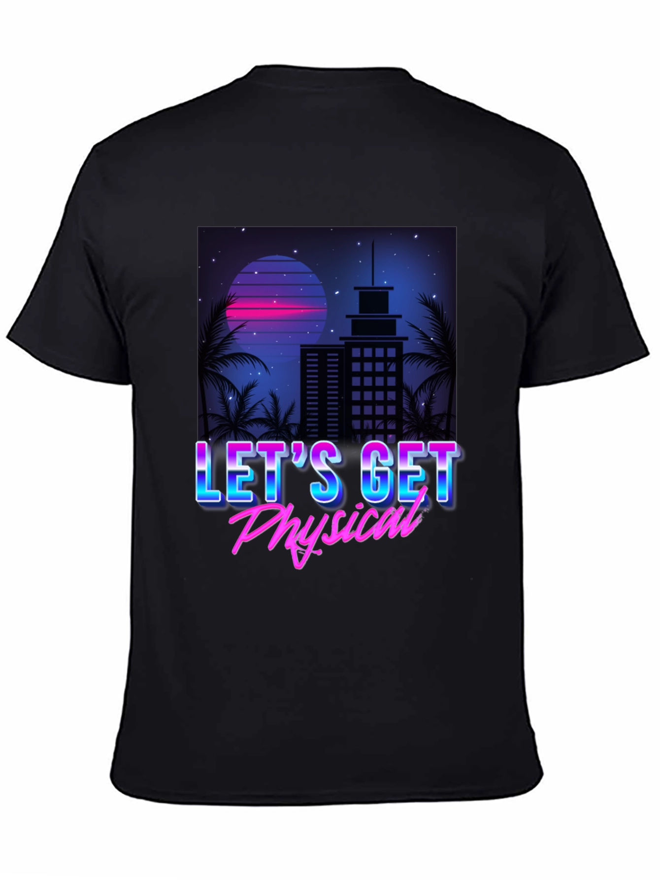 Retro Lets Get Physical Graphic T-Shirt